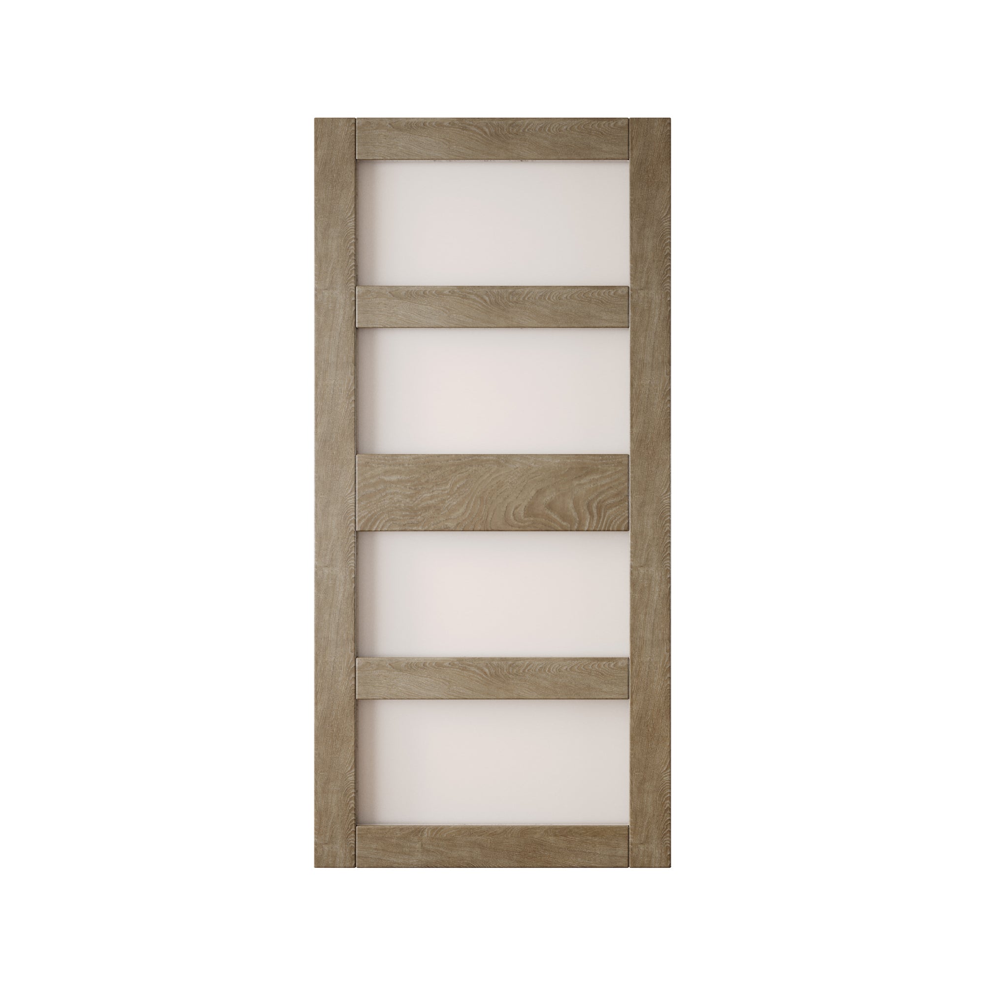 84" Height Classic Gray 4-Lite Frosted Glass Unassembled & Finished Pine Wood Barn Door (Interior Use Only)