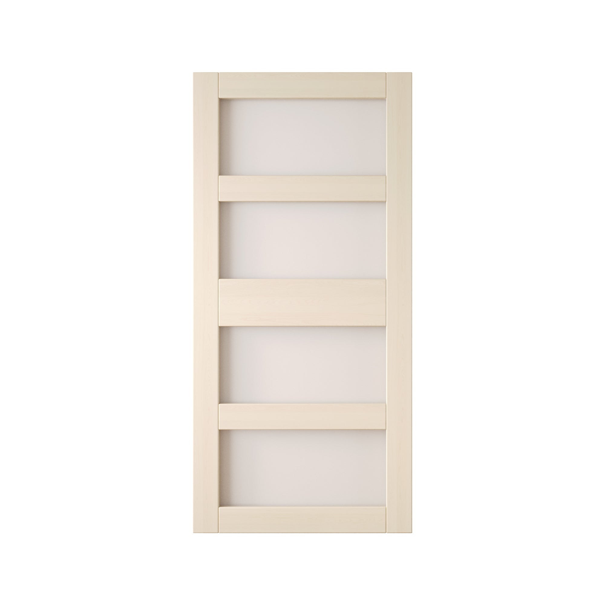 84" Height Tinsmith Gray 4-Lite Frosted Glass Unassembled & Finished Pine Wood Barn Door (Interior Use Only)