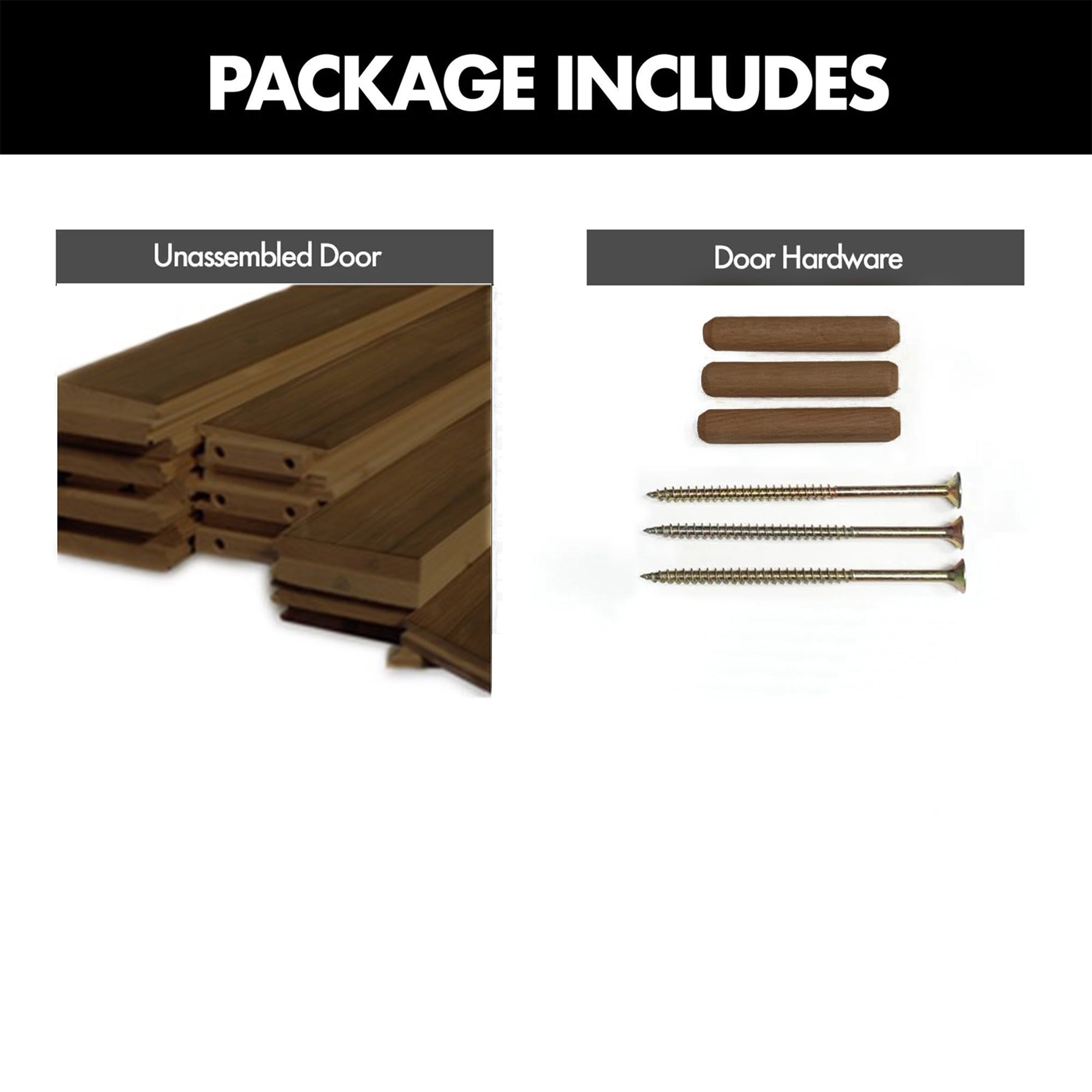 84" Height Dark Walnut 4-Lite Frosted Glass Unassembled & Finished Pine Wood Barn Door (Interior Use Only)