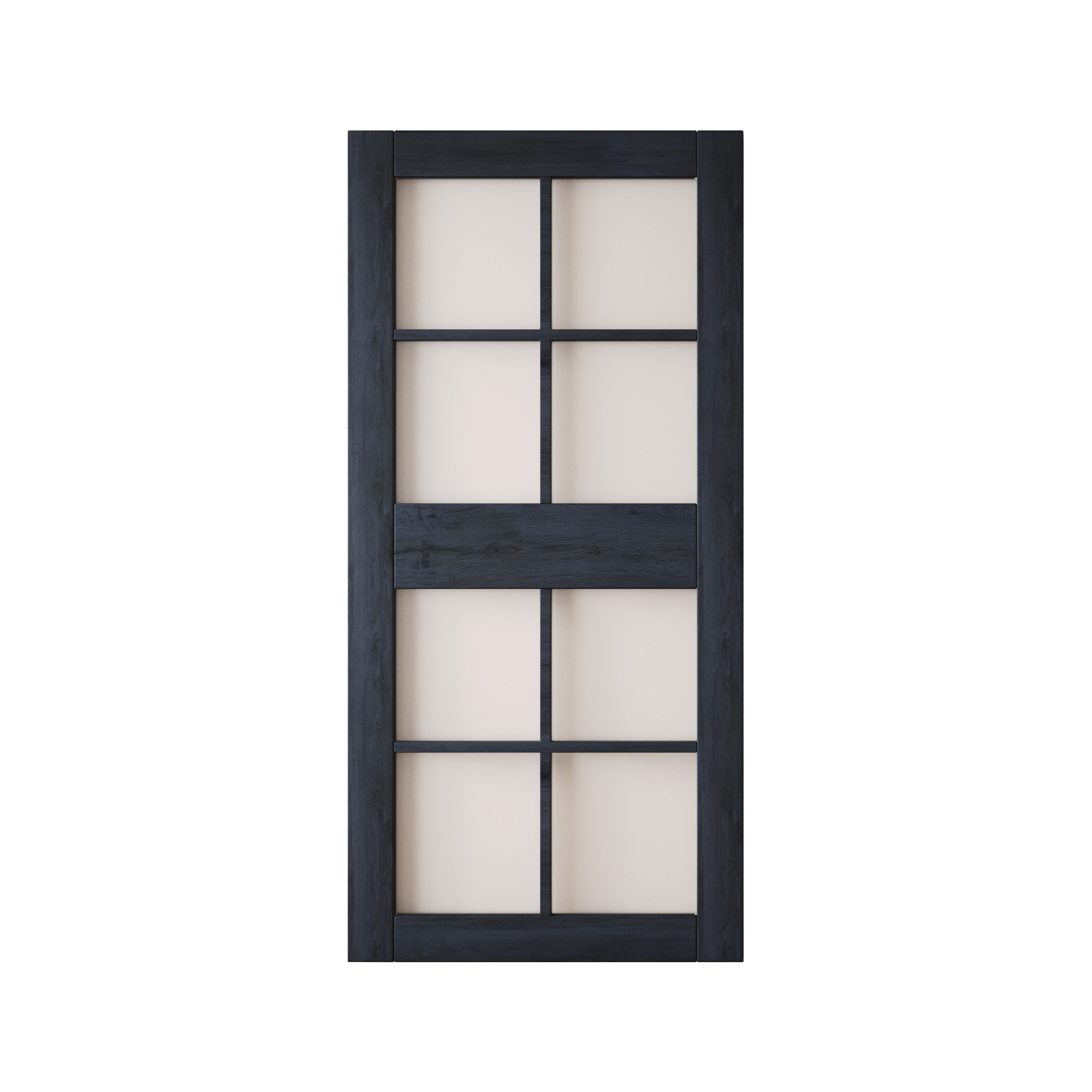 8 lite glass sliding barn door design with wood frame