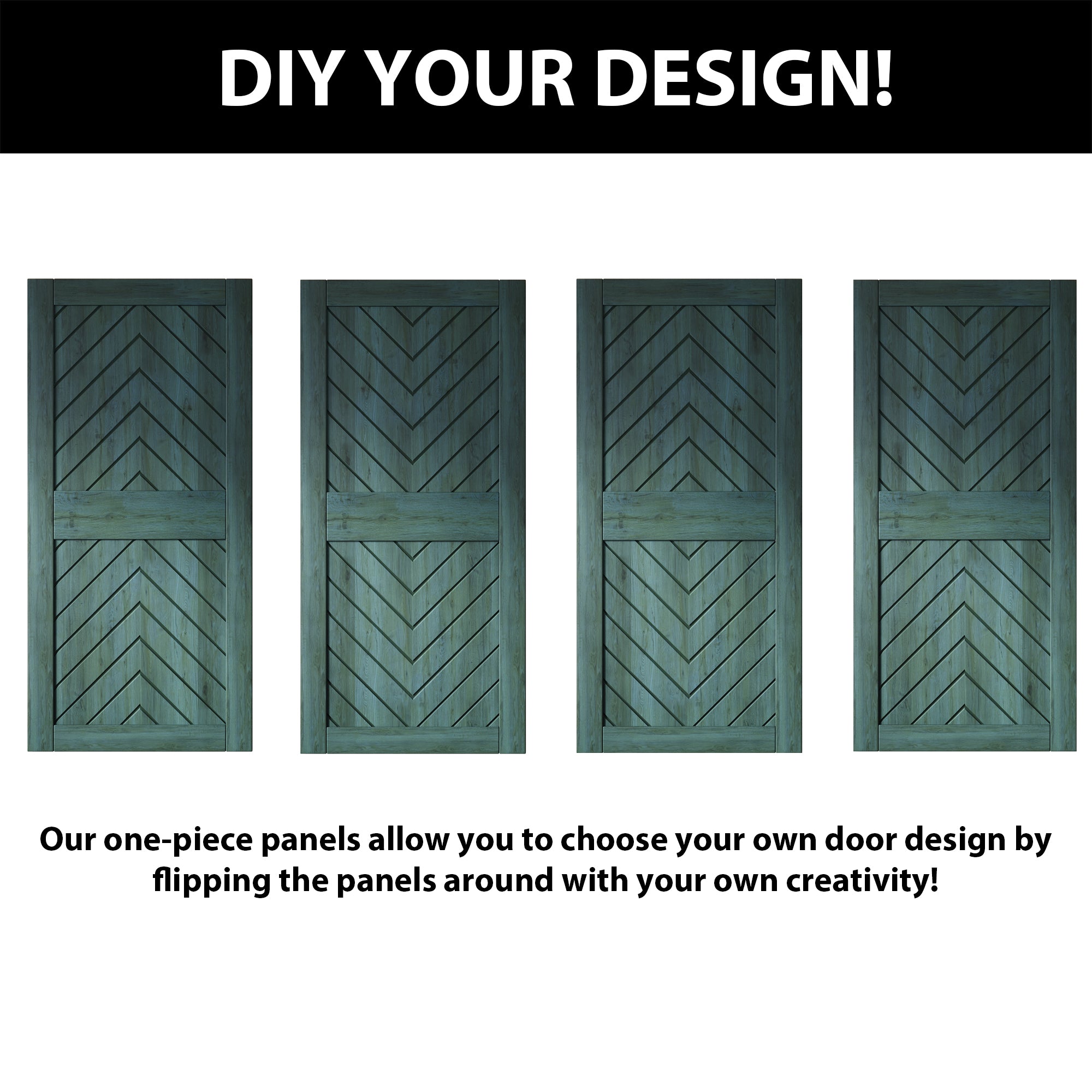 fishbone pine wood barn door