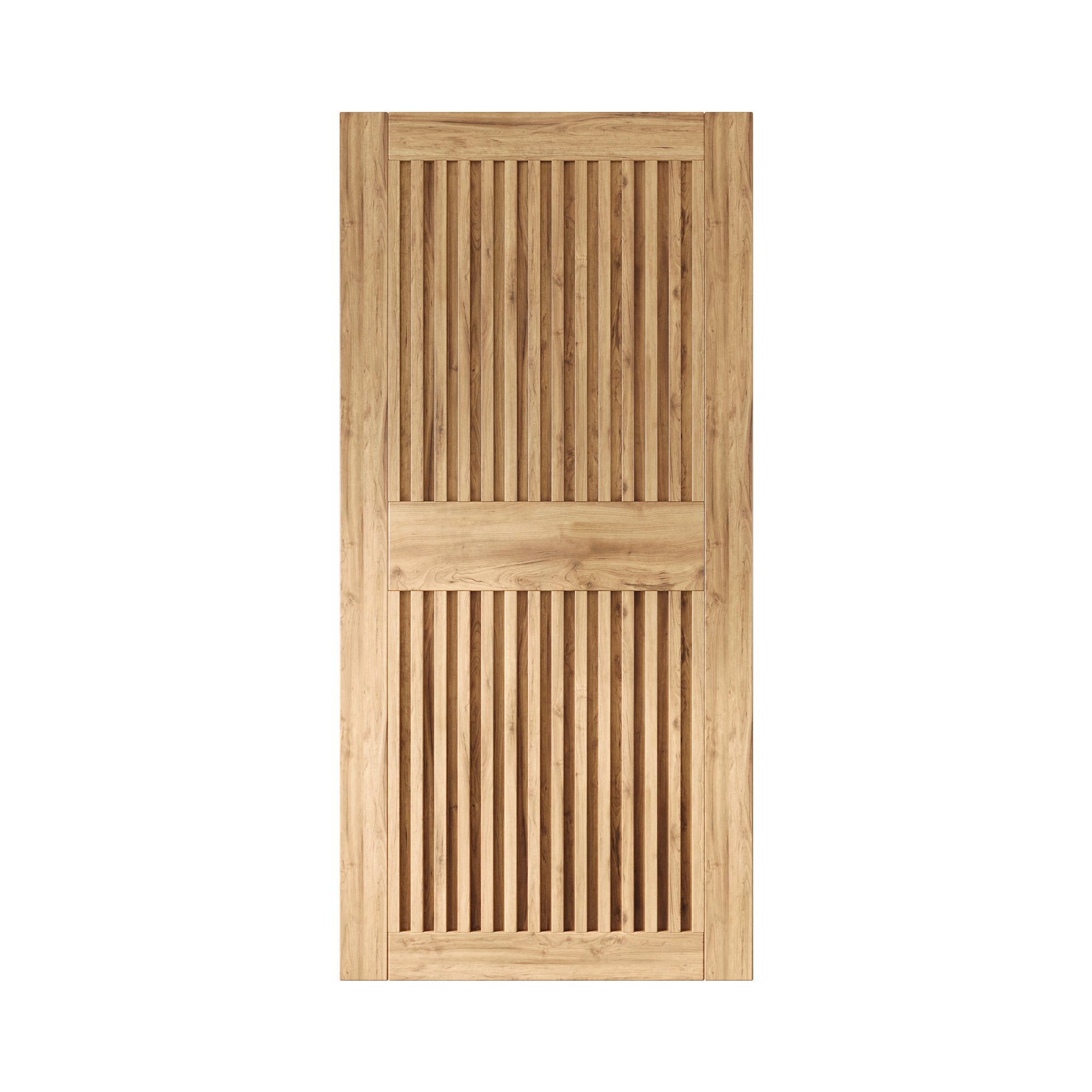 84" Height Vertical Stripe Design Unassembled & Unfinished Pine Wood Barn Door (Interior Use Only)