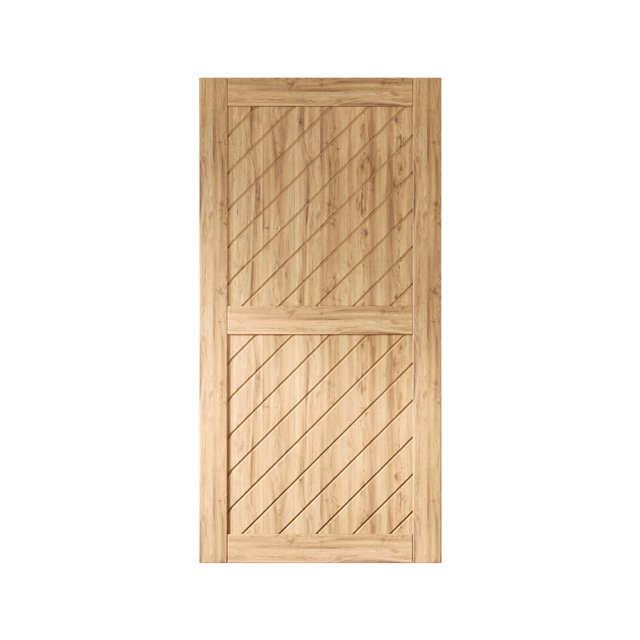 Unfinished pine wood barn door