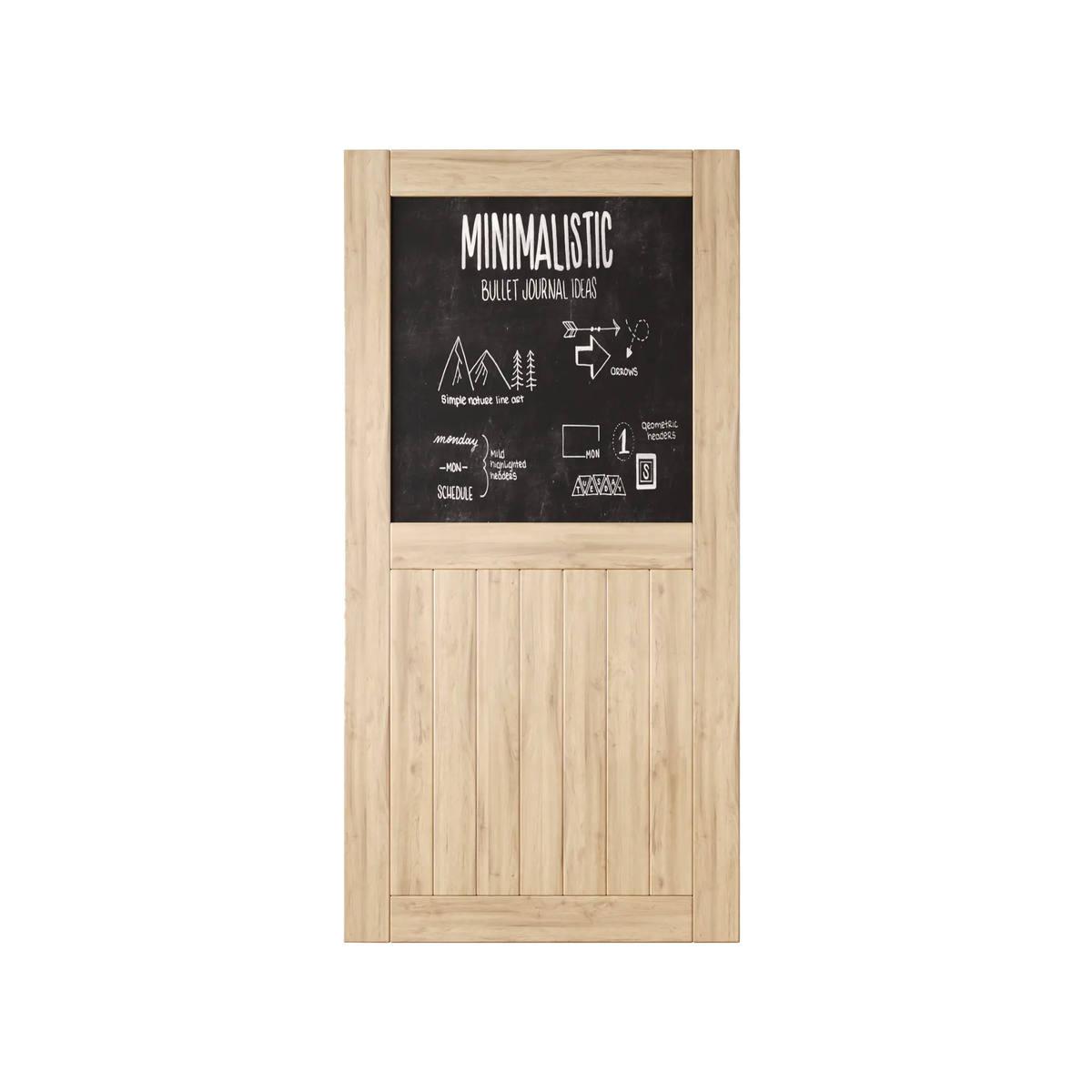 84-inch unfinished top-panel chalkboard barn door