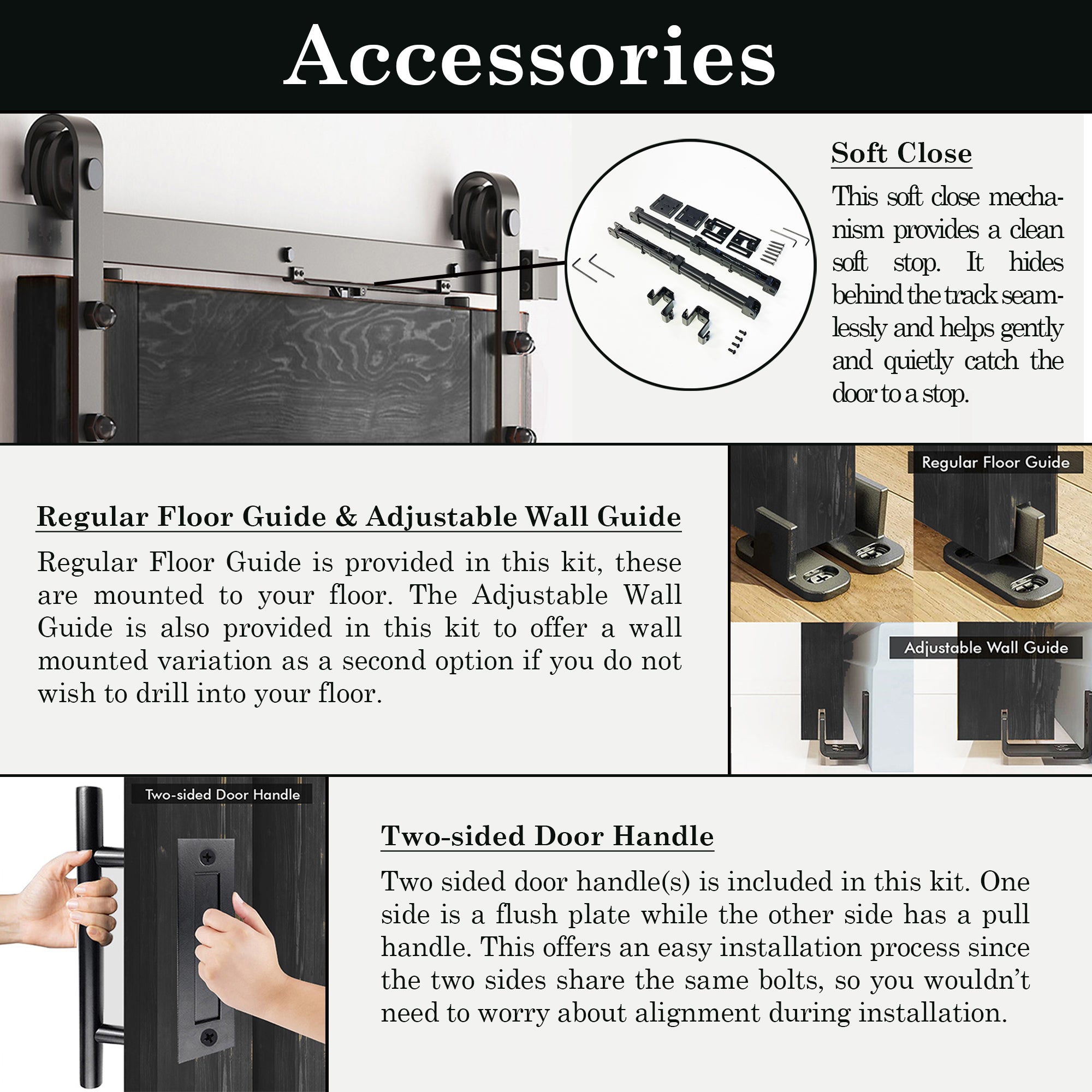 80" Height Black Diamond Design Unassembled & Finished Pine Wood Barn Door with Non-Bypass Installation Hardware Kit(Interior Use Only)