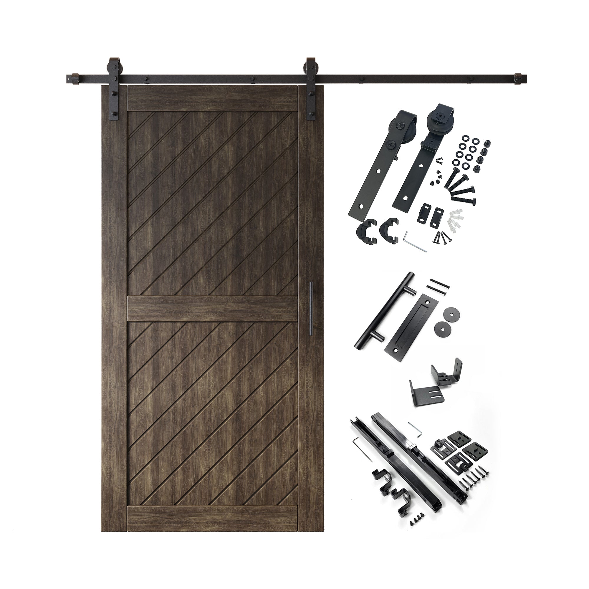 80" ebony barn door