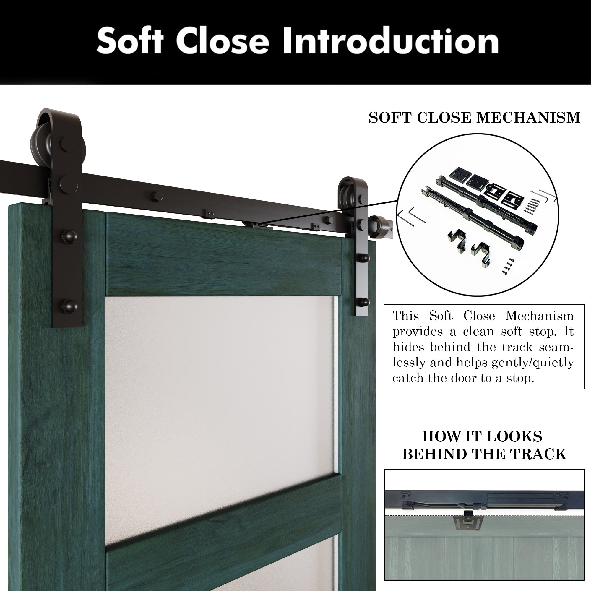 80" Height Royal Pine 4-Lite Frosted Glass Double Unassembled & Finished Pine Wood Barn Doors with Non-Bypass Installation Hardware Kit (Interior Use Only)