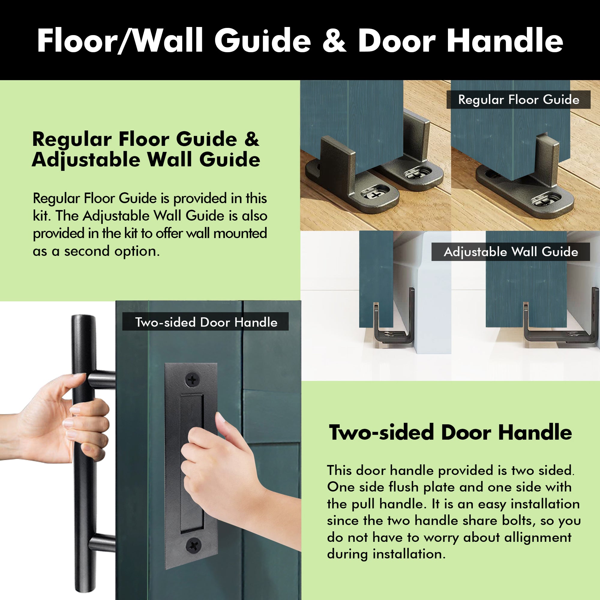 80" Height Royal Pine 4-Lite Frosted Glass Double Unassembled & Finished Pine Wood Barn Doors with Non-Bypass Installation Hardware Kit (Interior Use Only)
