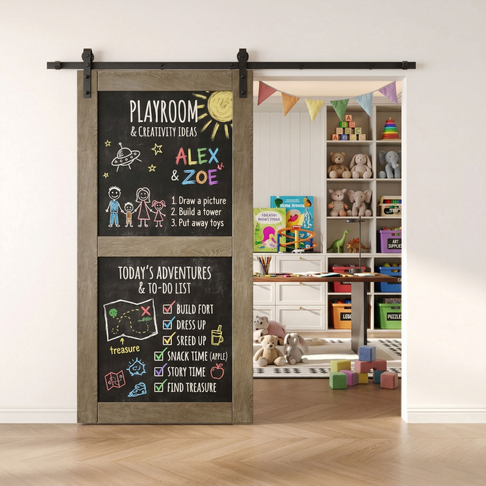 CHALKBOARD BARN DOOR