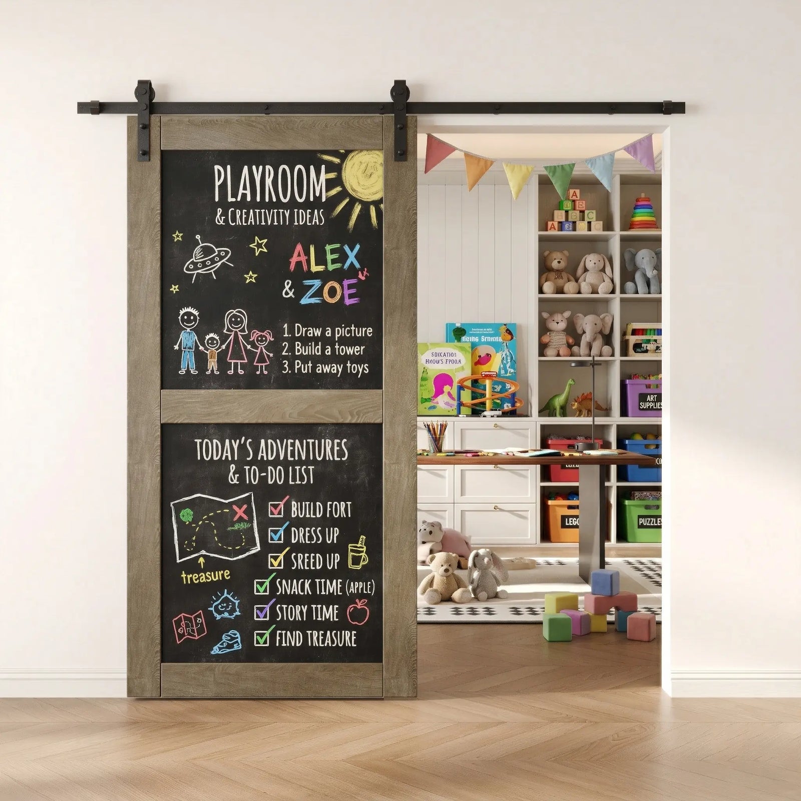 CHALKBOARD BARN DOOR