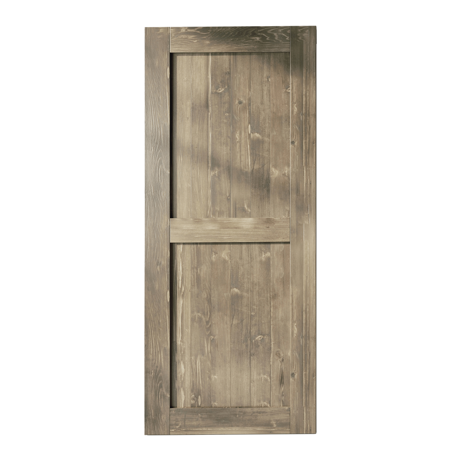 Classic gray finished 5-in-1 barn door