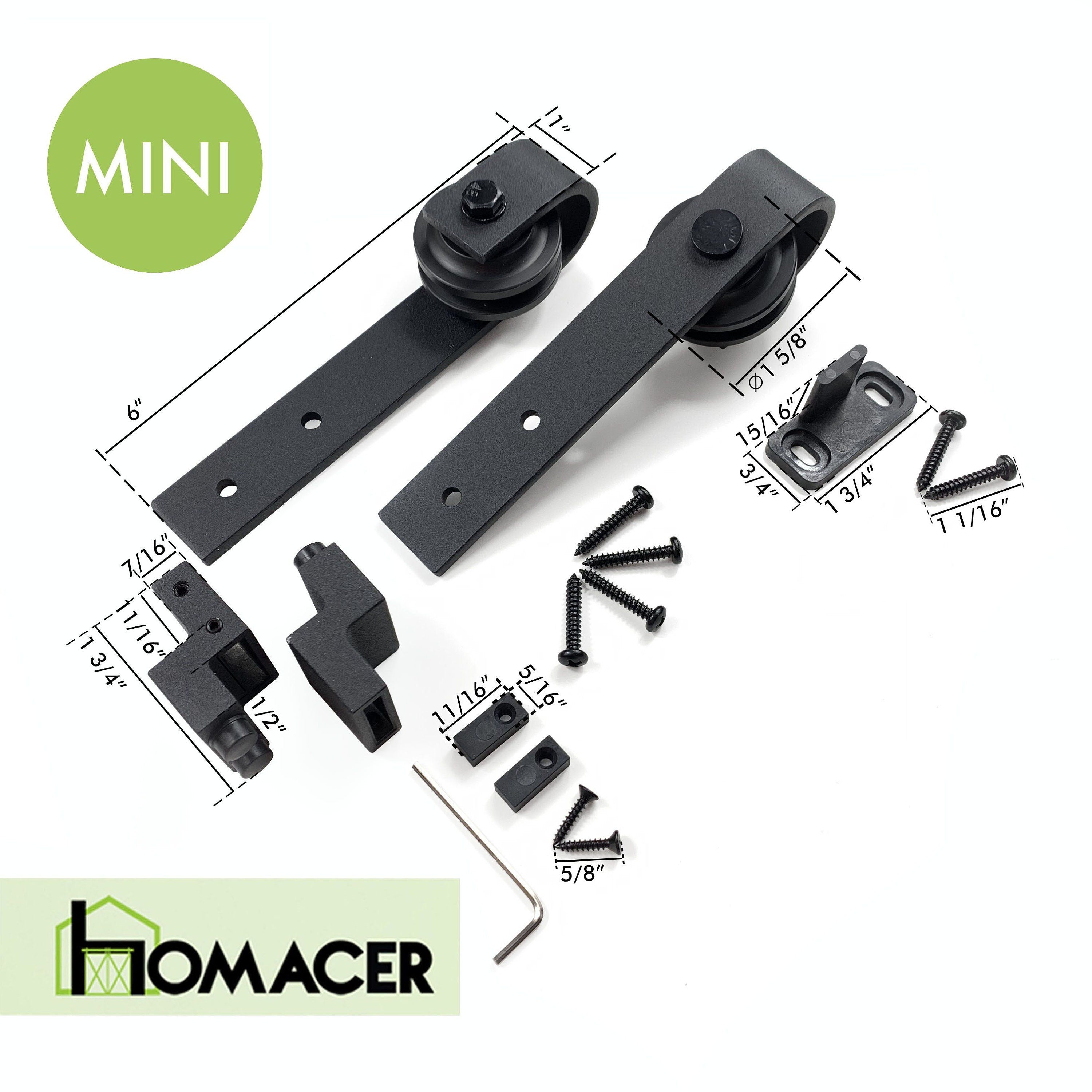 Homacer Mini Black Rustic Extra Roller Set for Different Desgin Rollers