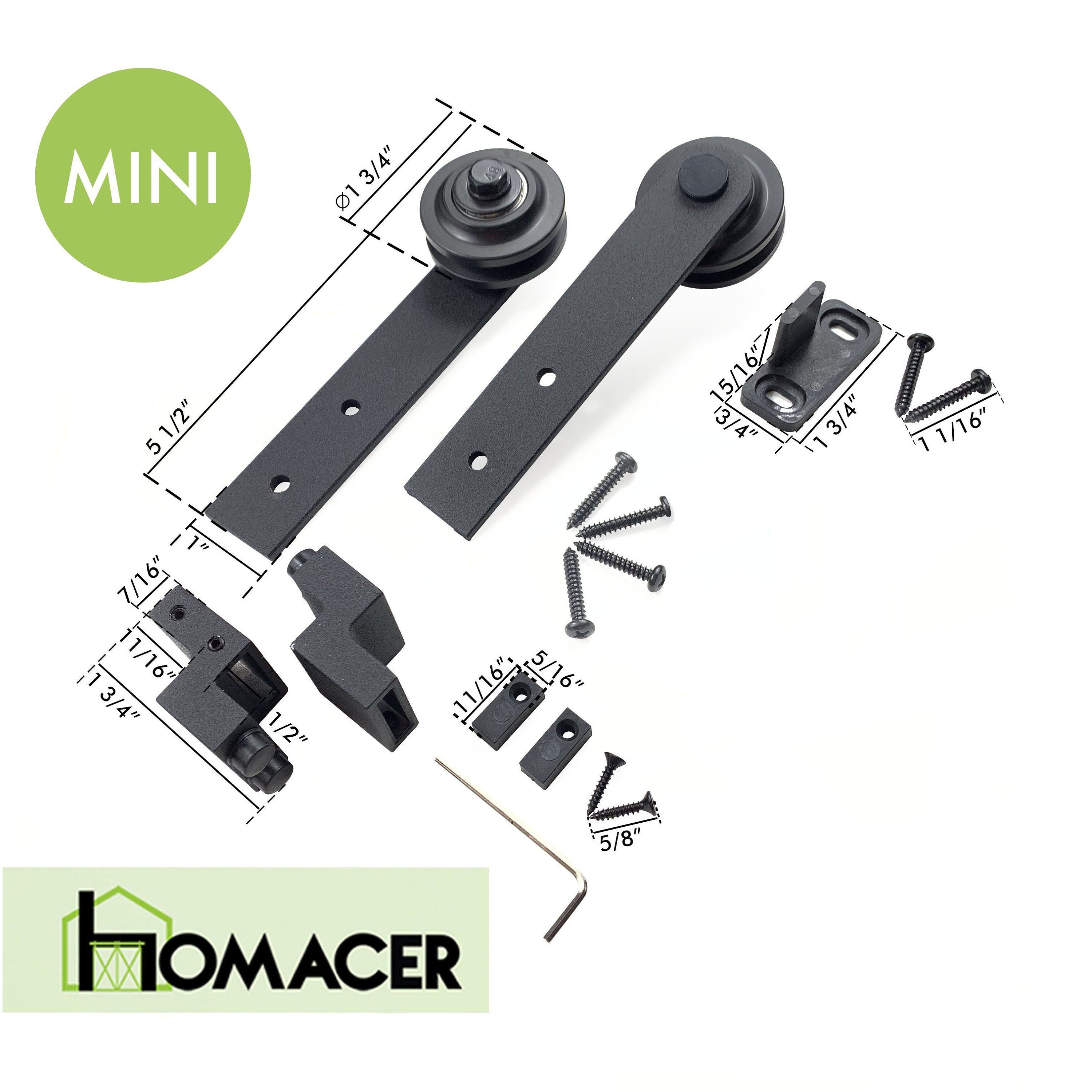 Homacer Mini Black Rustic Extra Roller Set for Different Desgin Rollers