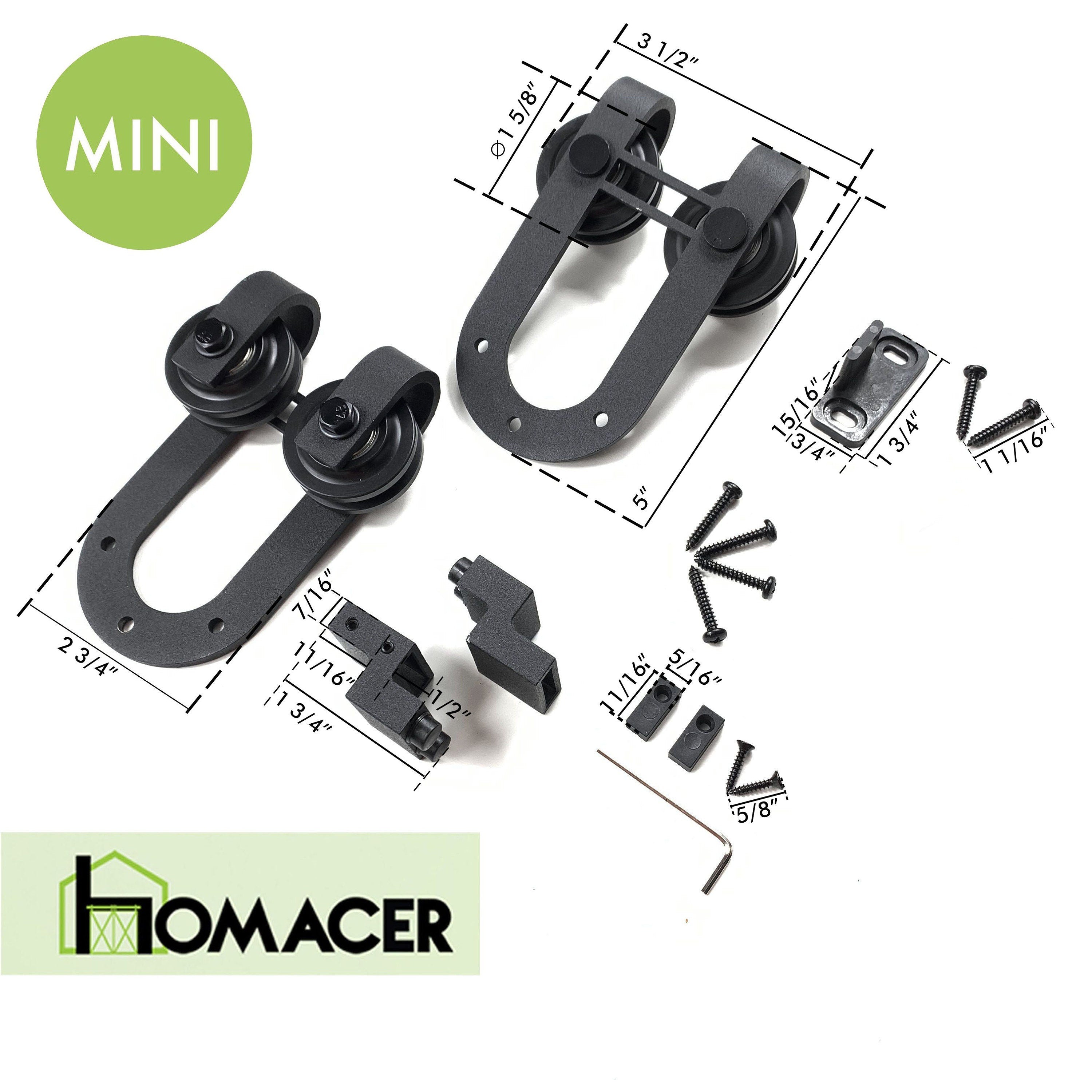 Homacer Mini Black Rustic Extra Roller Set for Different Desgin Rollers