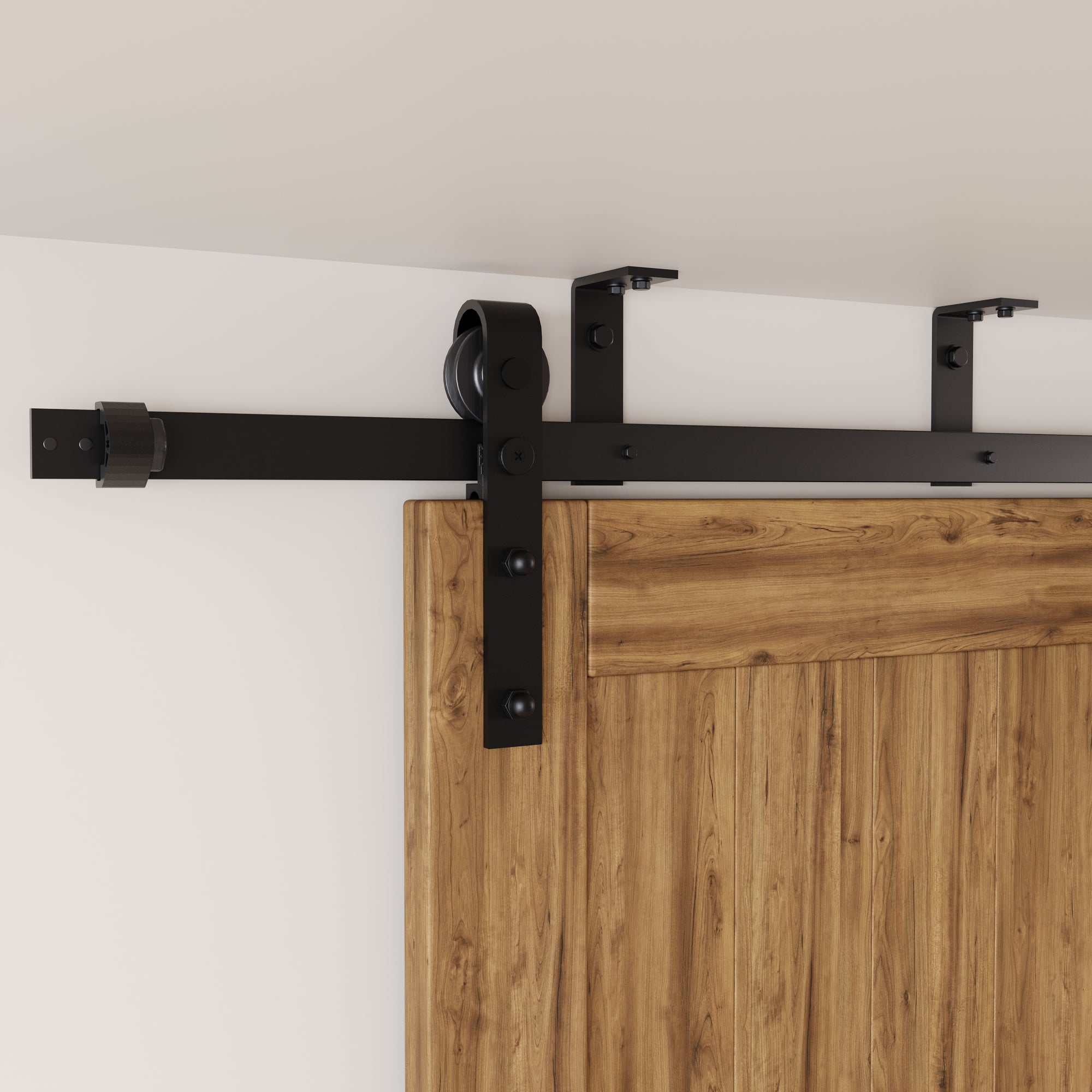 homacer black ceiling barn door kit