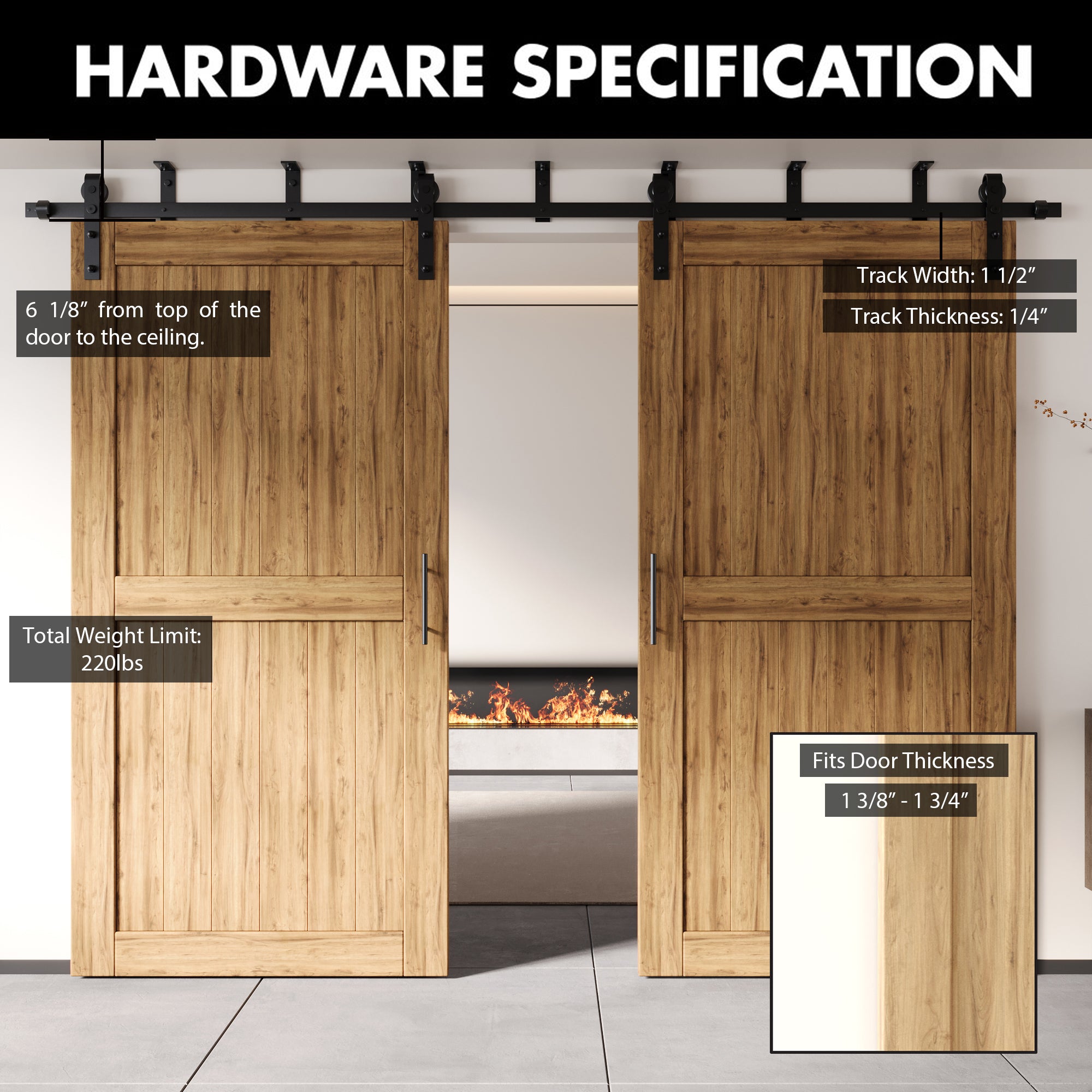 non-bypass double door kit