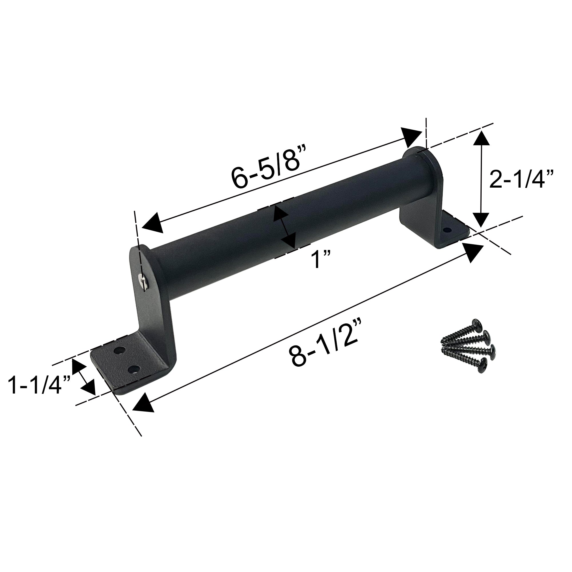 Bi-fold Black Carbon Steel Door Handle