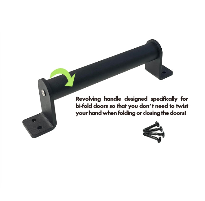 Bi-fold Black Carbon Steel Door Handle