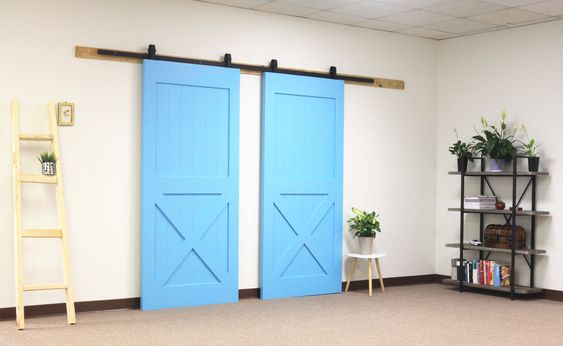 single double bend t-shape barn door kit