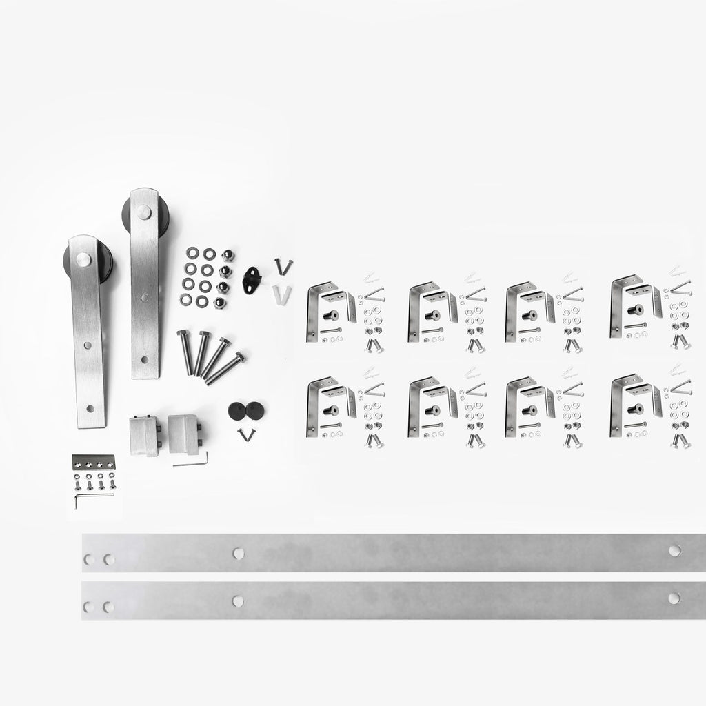 Brushed Nickel Single Track Bypass Convert to Double Track U-Shape Bypass (Straight Design)