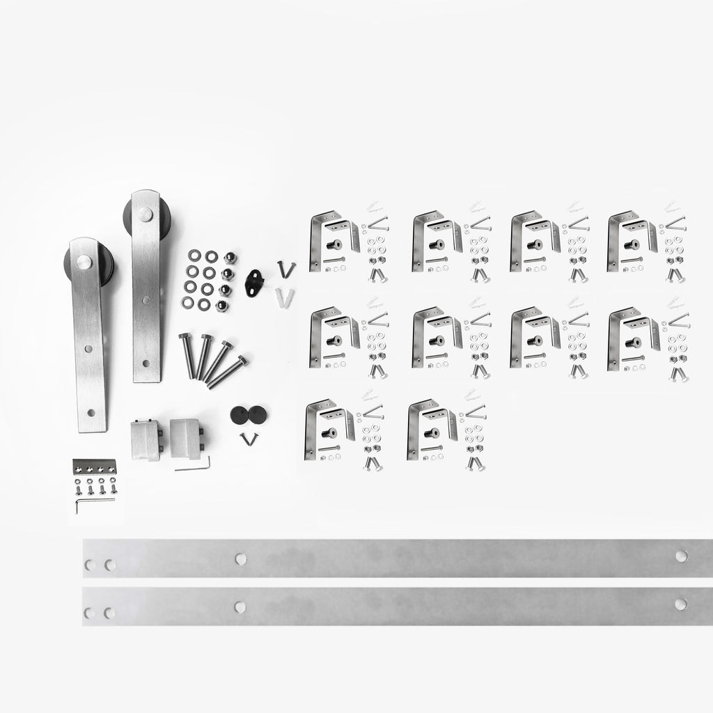 Brushed Nickel Single Track Bypass Convert to Double Track U-Shape Bypass (Straight Design)