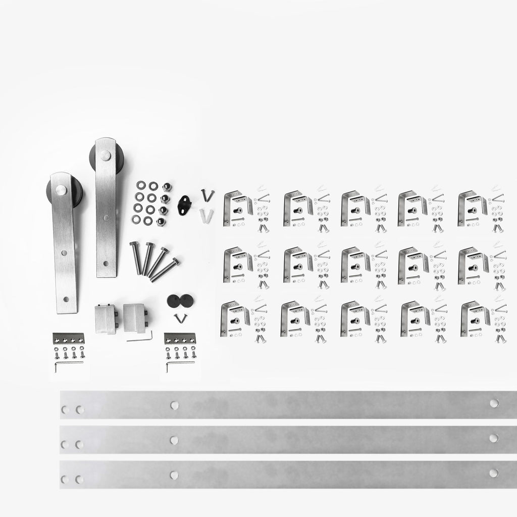 Brushed Nickel Single Track Bypass Convert to Double Track U-Shape Bypass (Straight Design)