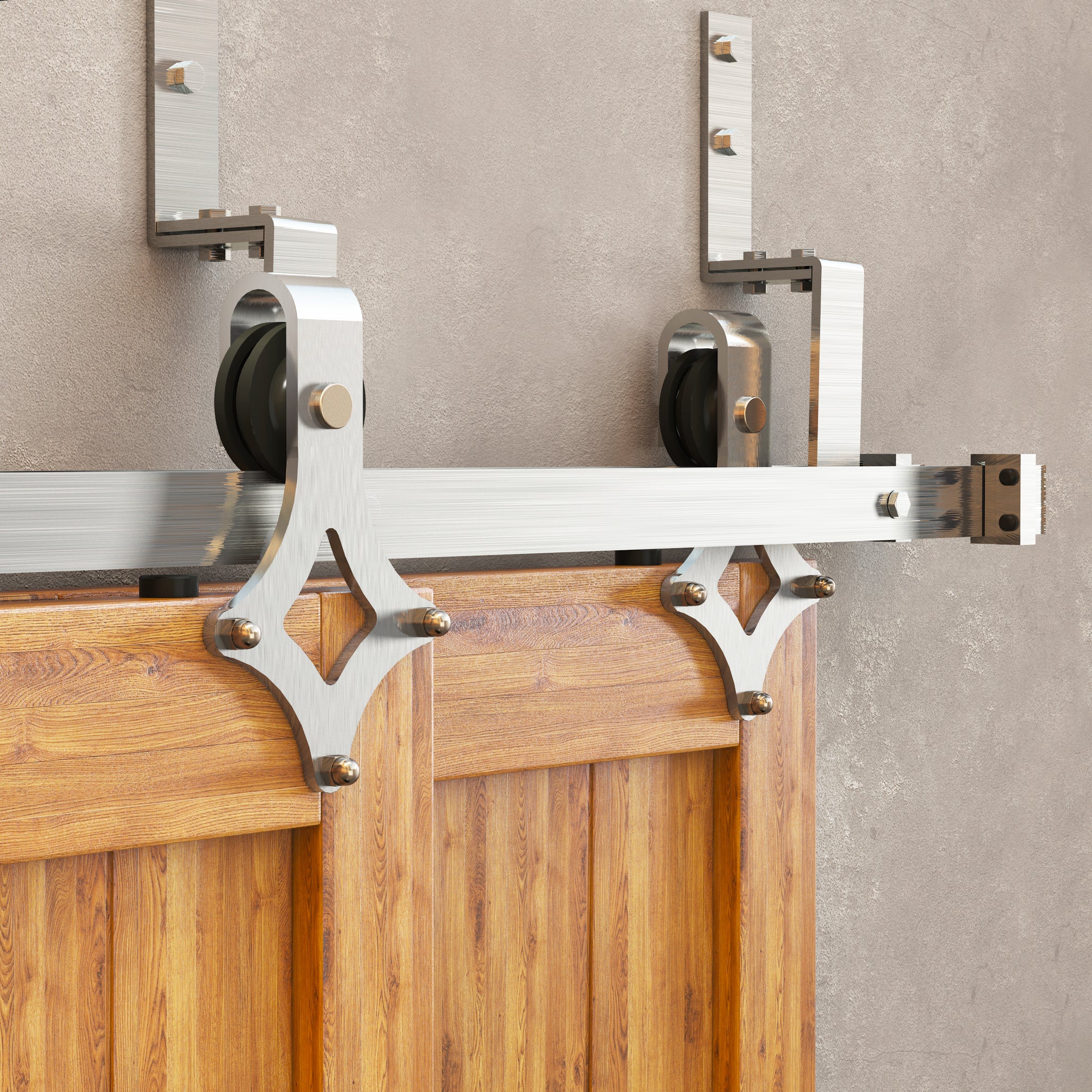 double track diamond sliding door kit