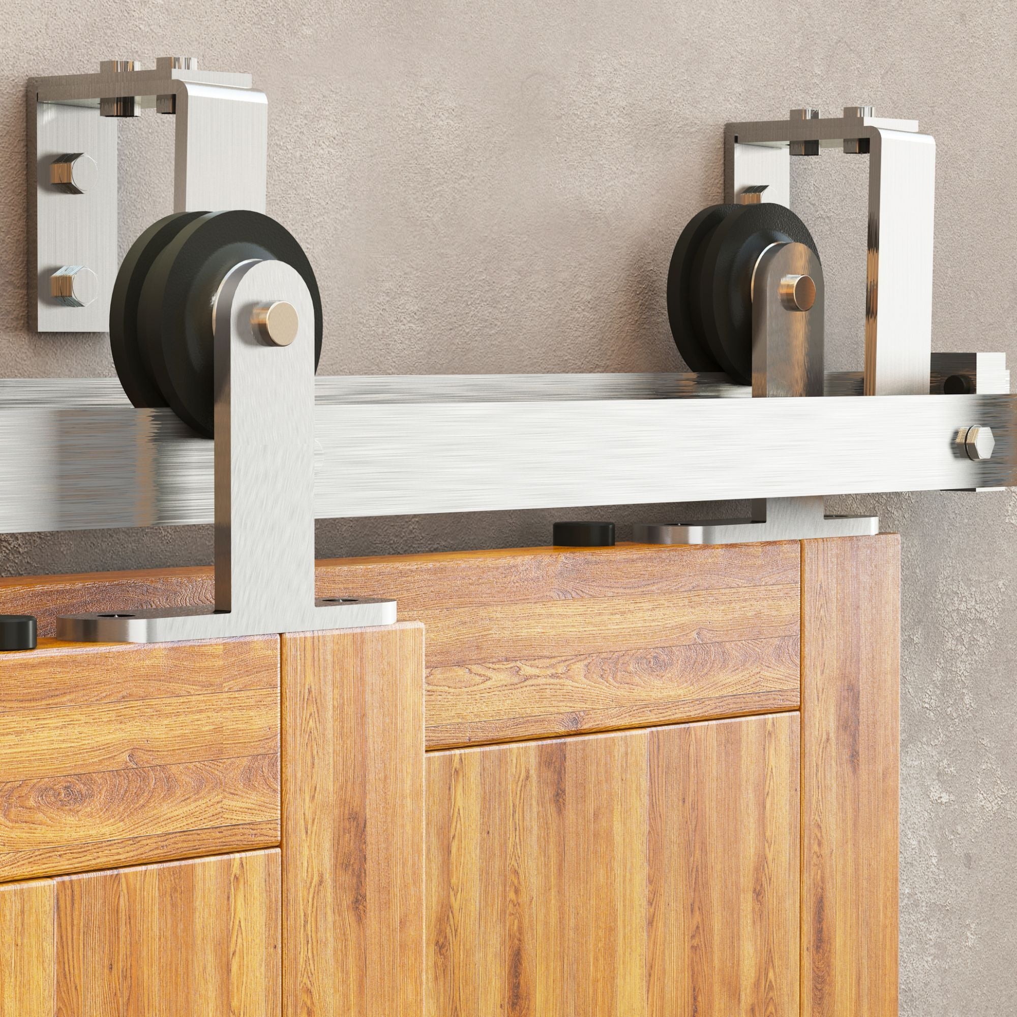 double track t-shape sliding door kit