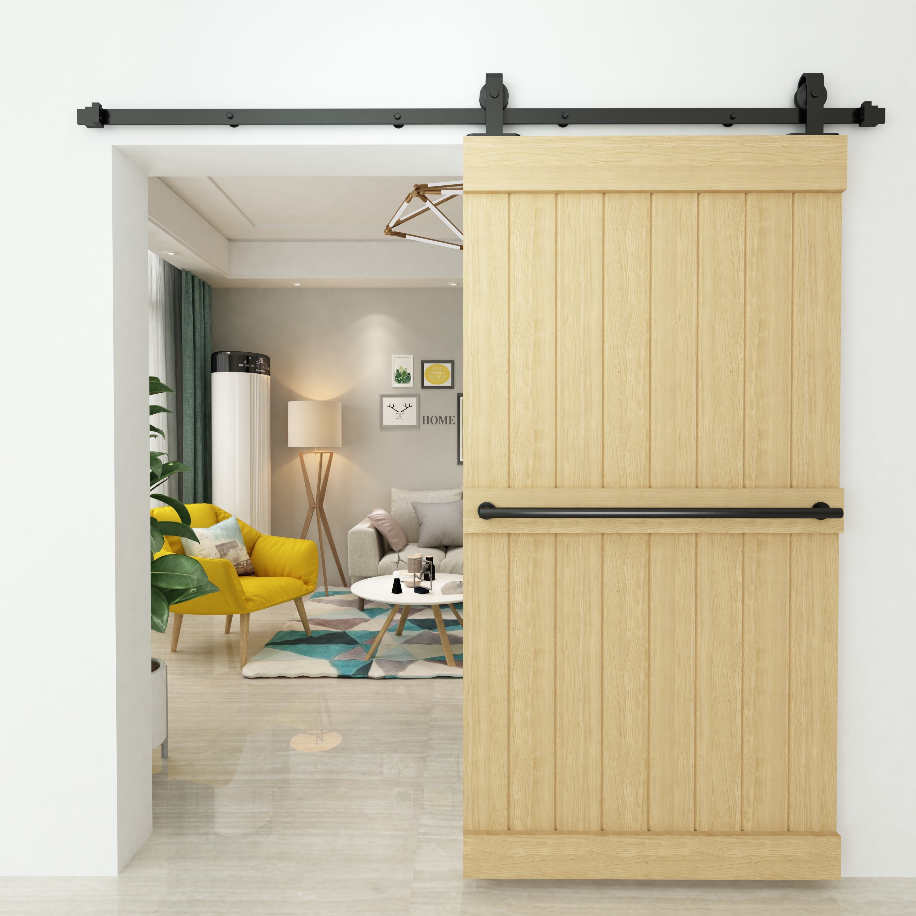t-shape barn door hardware
