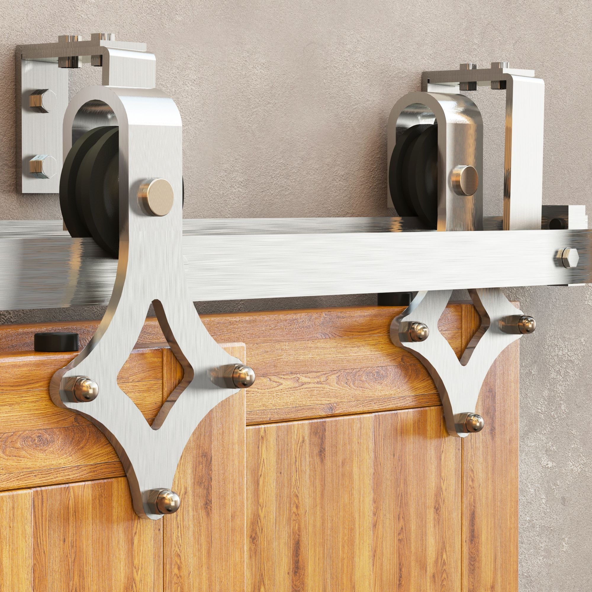double track diamond sliding door kit