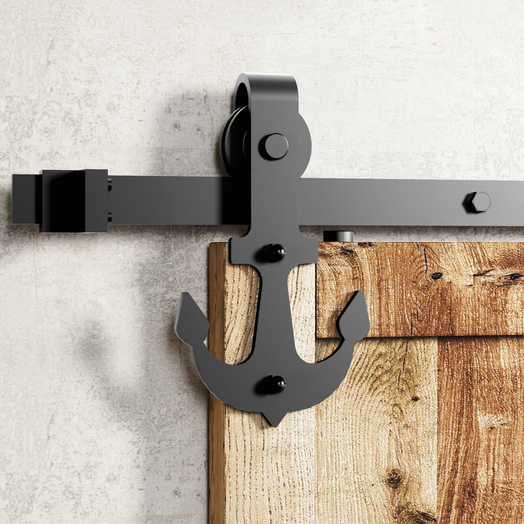 sliding barn door hardware kit - anchor design roller