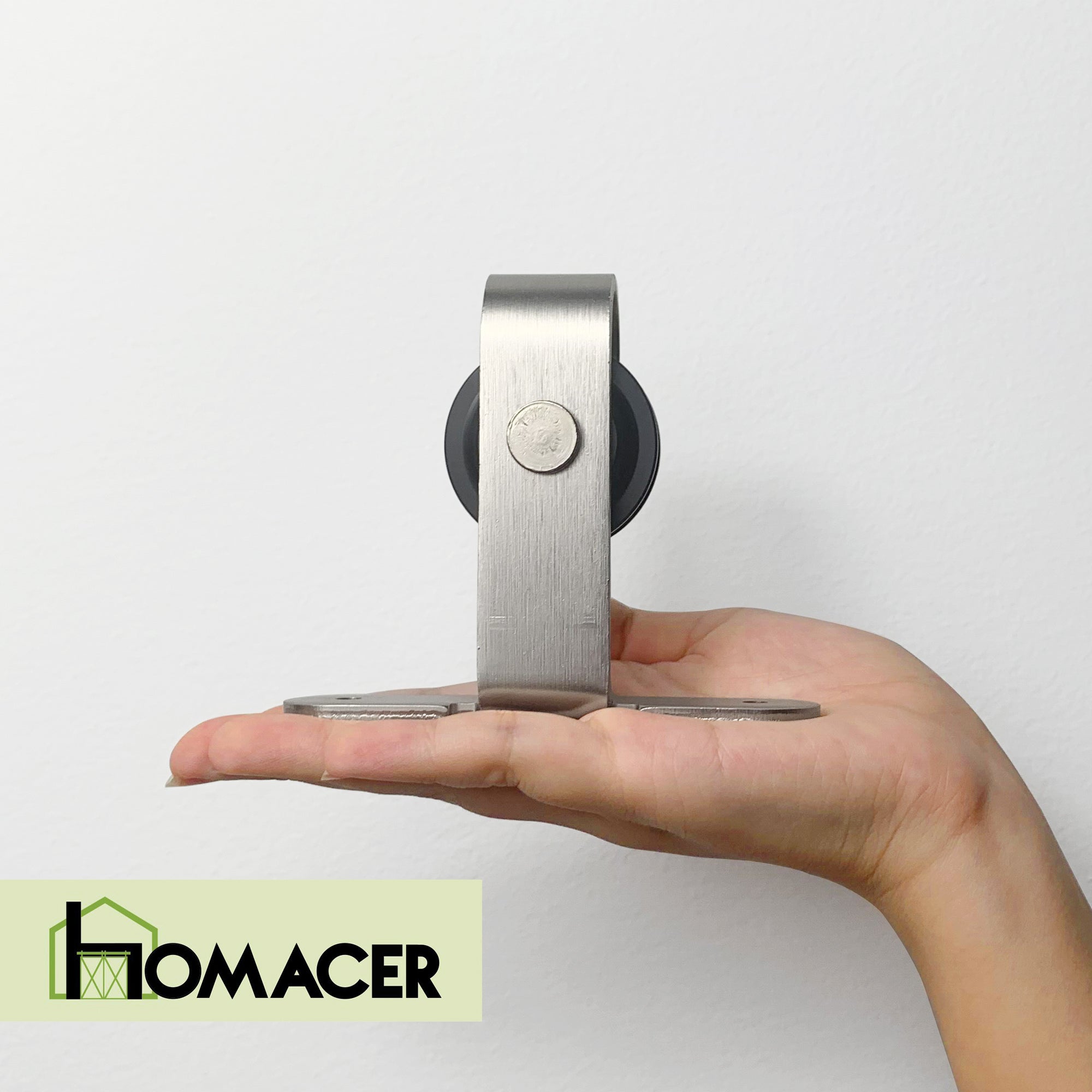 homacer mini brushed nickel roller for top mount
