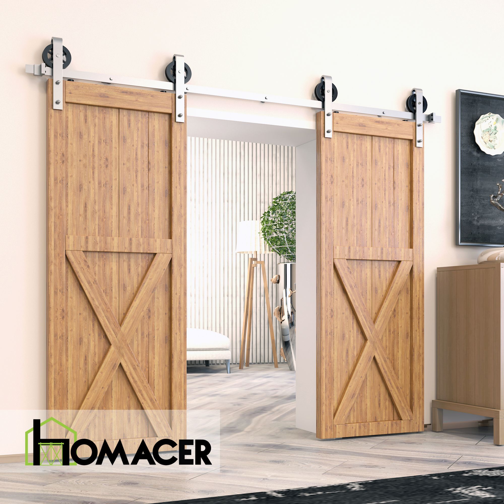 spoke wheel barn door hardware