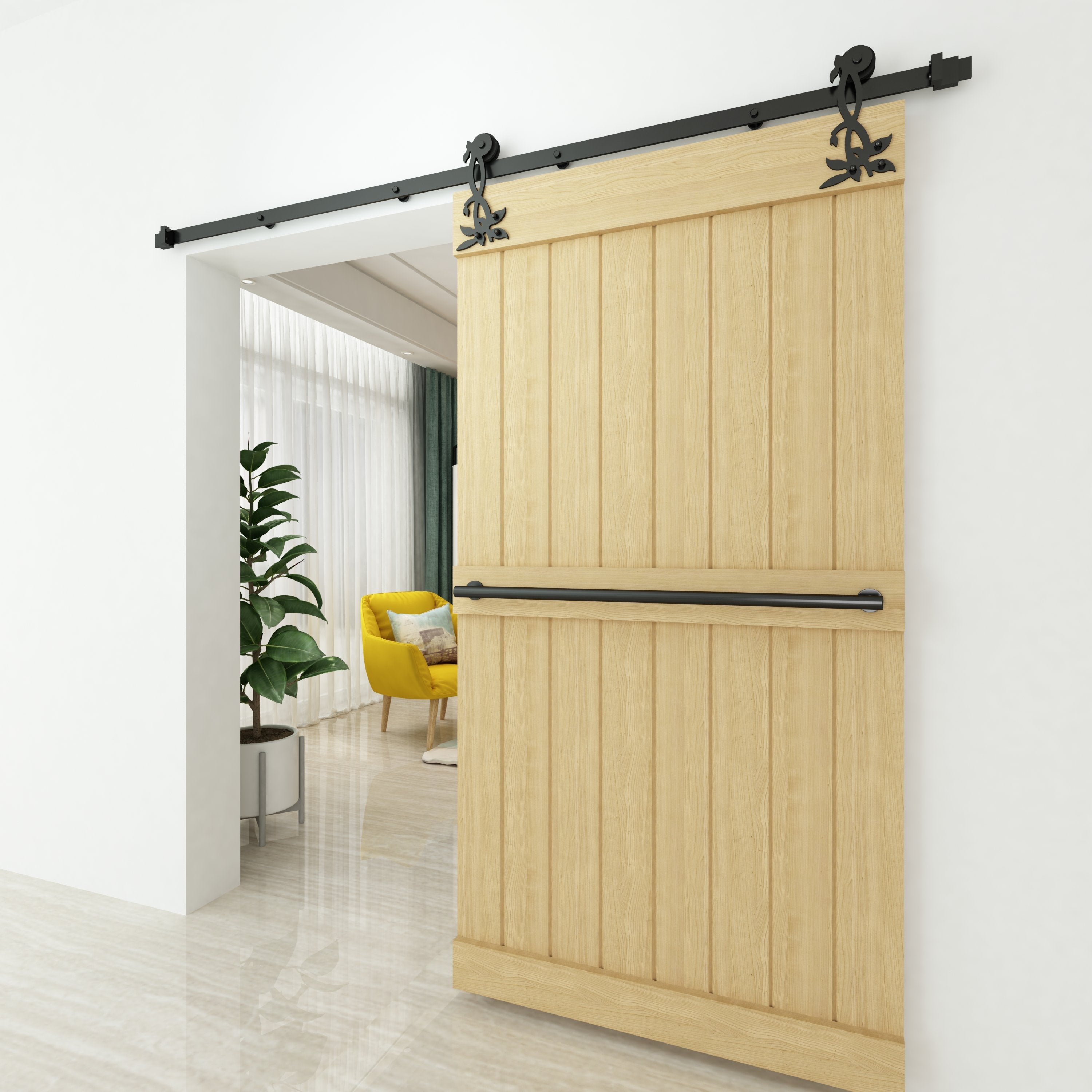 sliding barn door kit flower