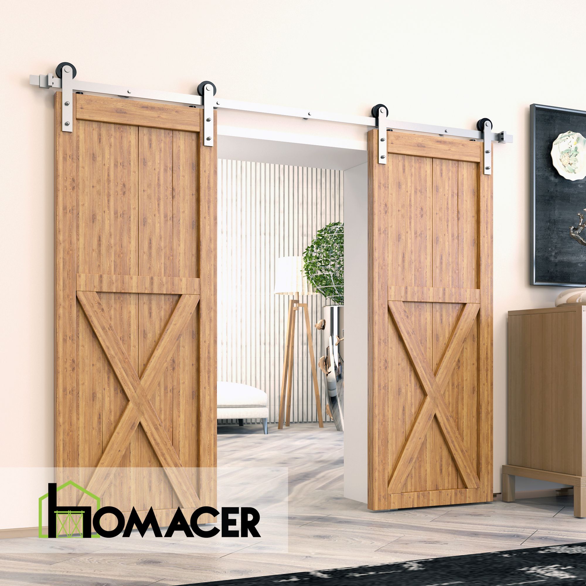 straight roller door hardware