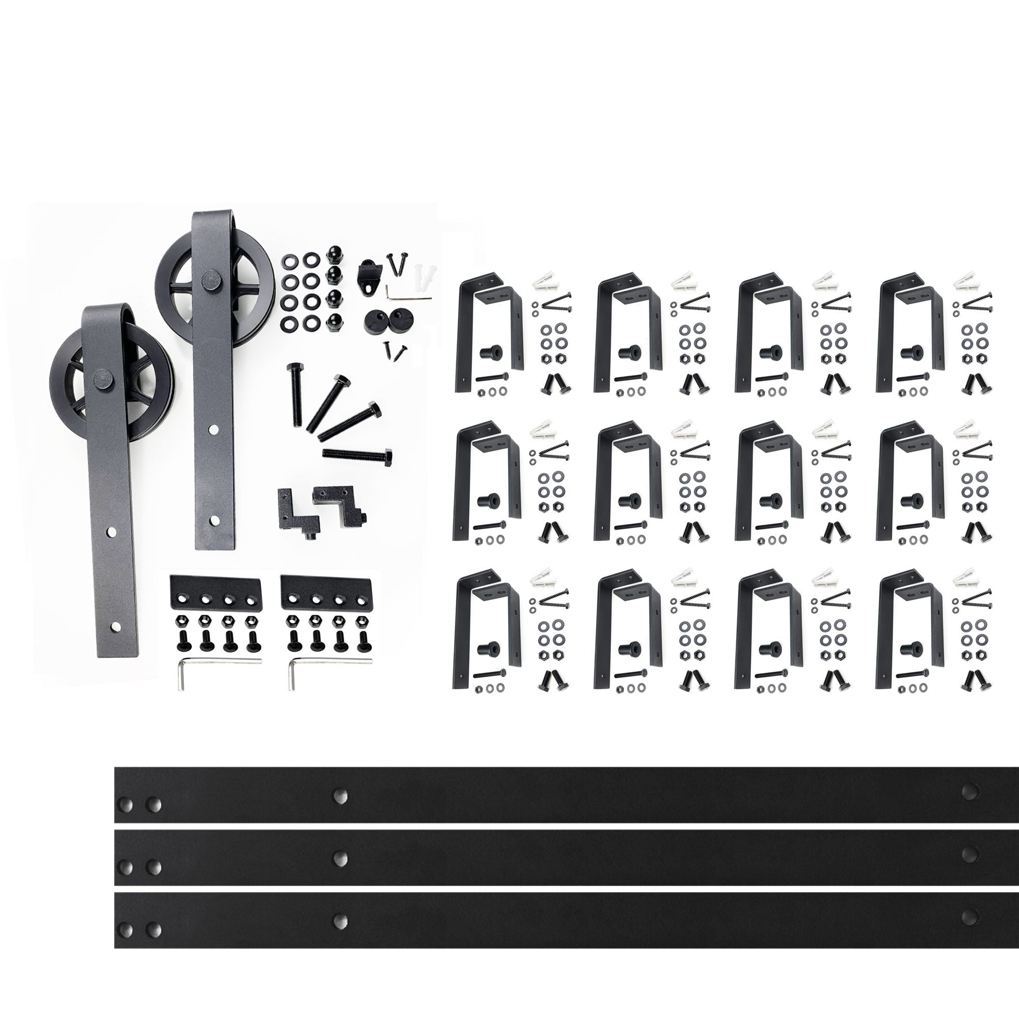 Diagram showing the process of converting a single track bypass into a double track U-shape bypass with a spoke wheel design 12 brackets