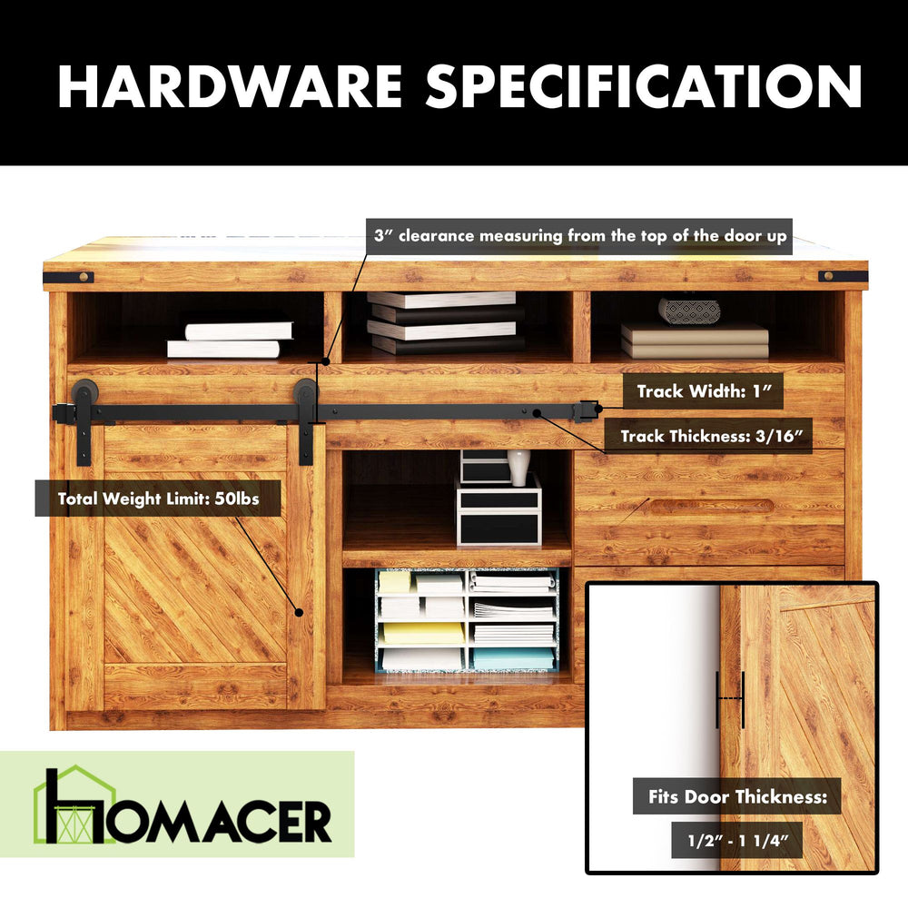 Mini Barn Door Hardware for Cabinets | Sliding Cabinet Door Kits