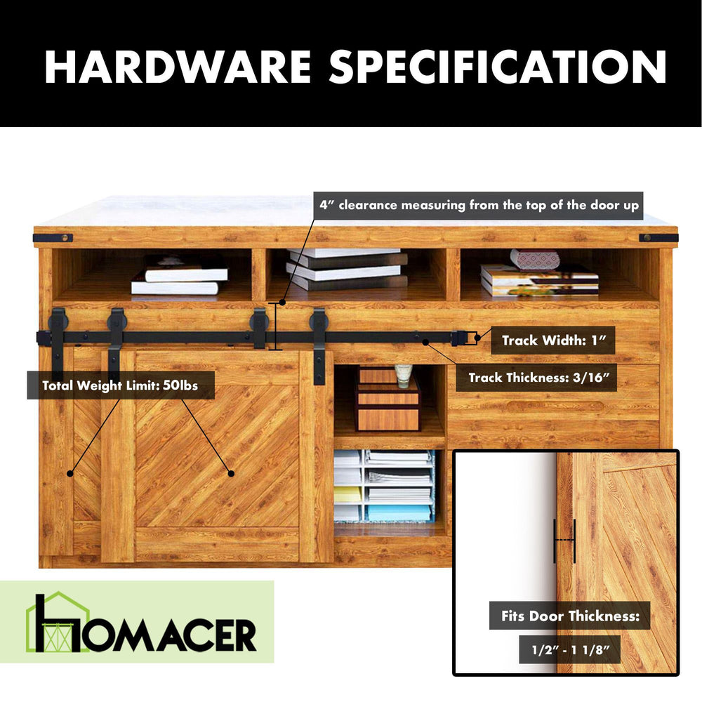 Mini Barn Door Hardware for Cabinets | Sliding Cabinet Door Kits