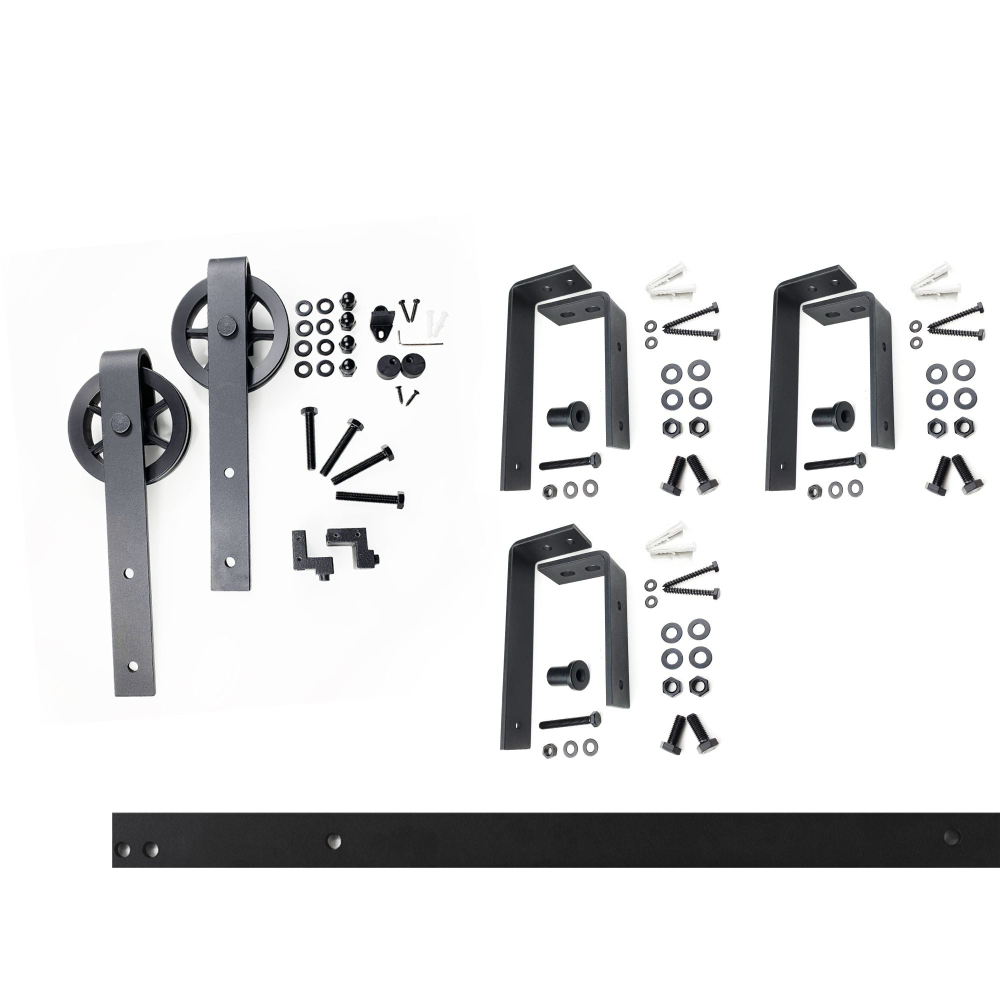 Diagram showing the process of converting a single track bypass into a double track U-shape bypass with a spoke wheel design 3 brackets 