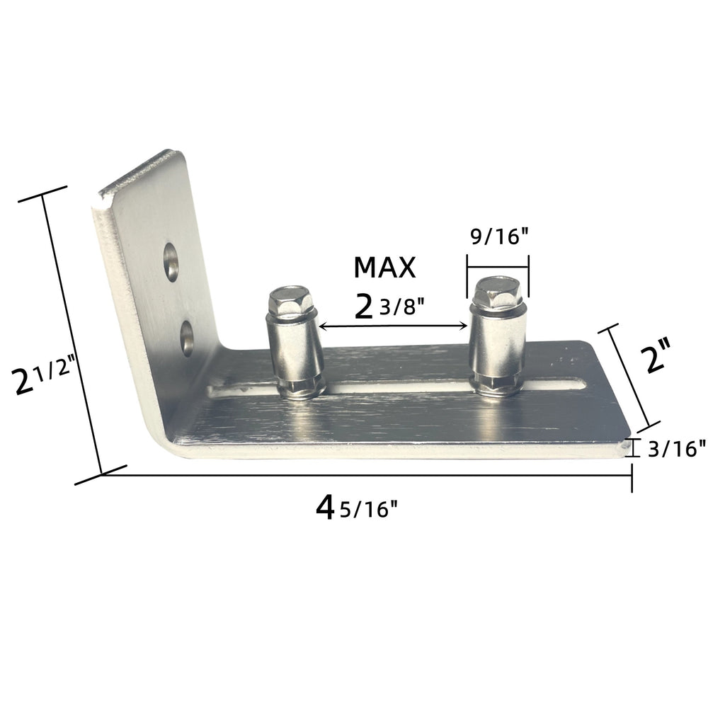 Brushed Nickel Two Wheel Floor Guide