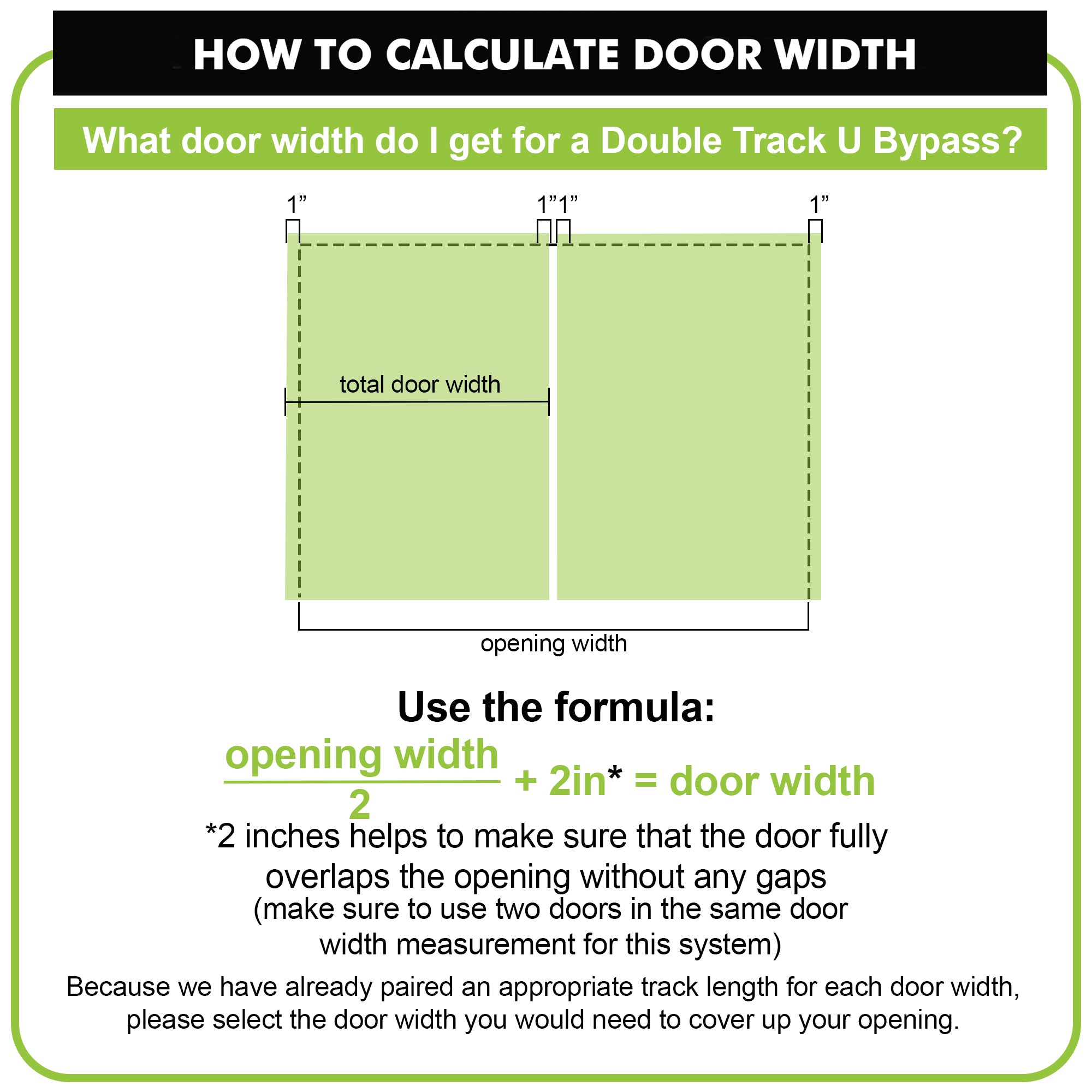 homacer calculate door with guie