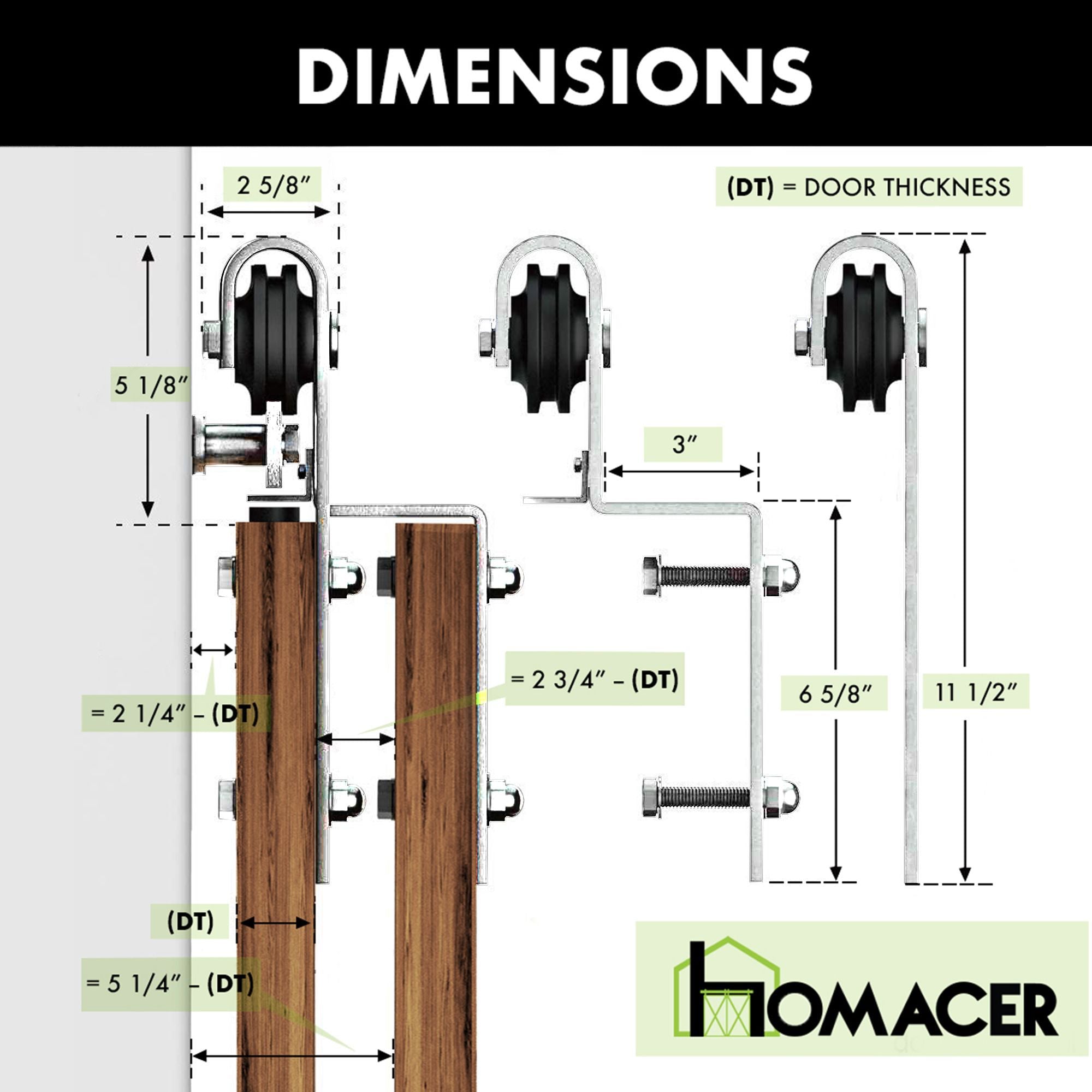 durable classic barn door kit