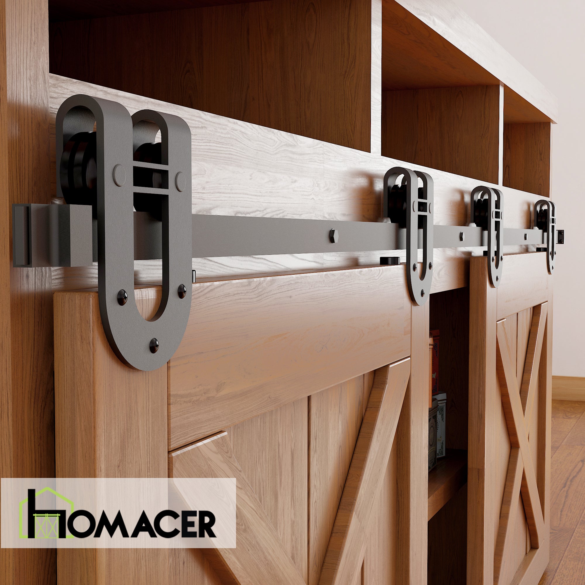 mini horseshoe sliding door kit