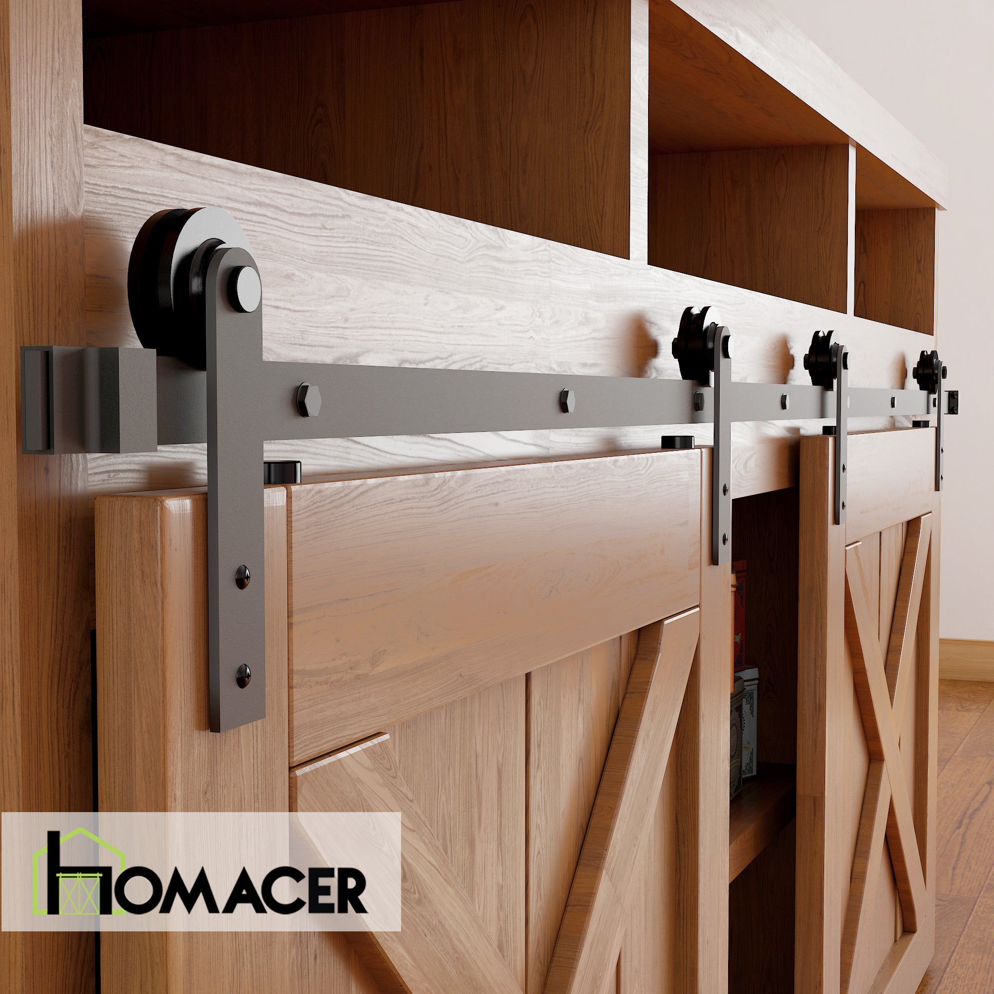 mini straight sliding door kit