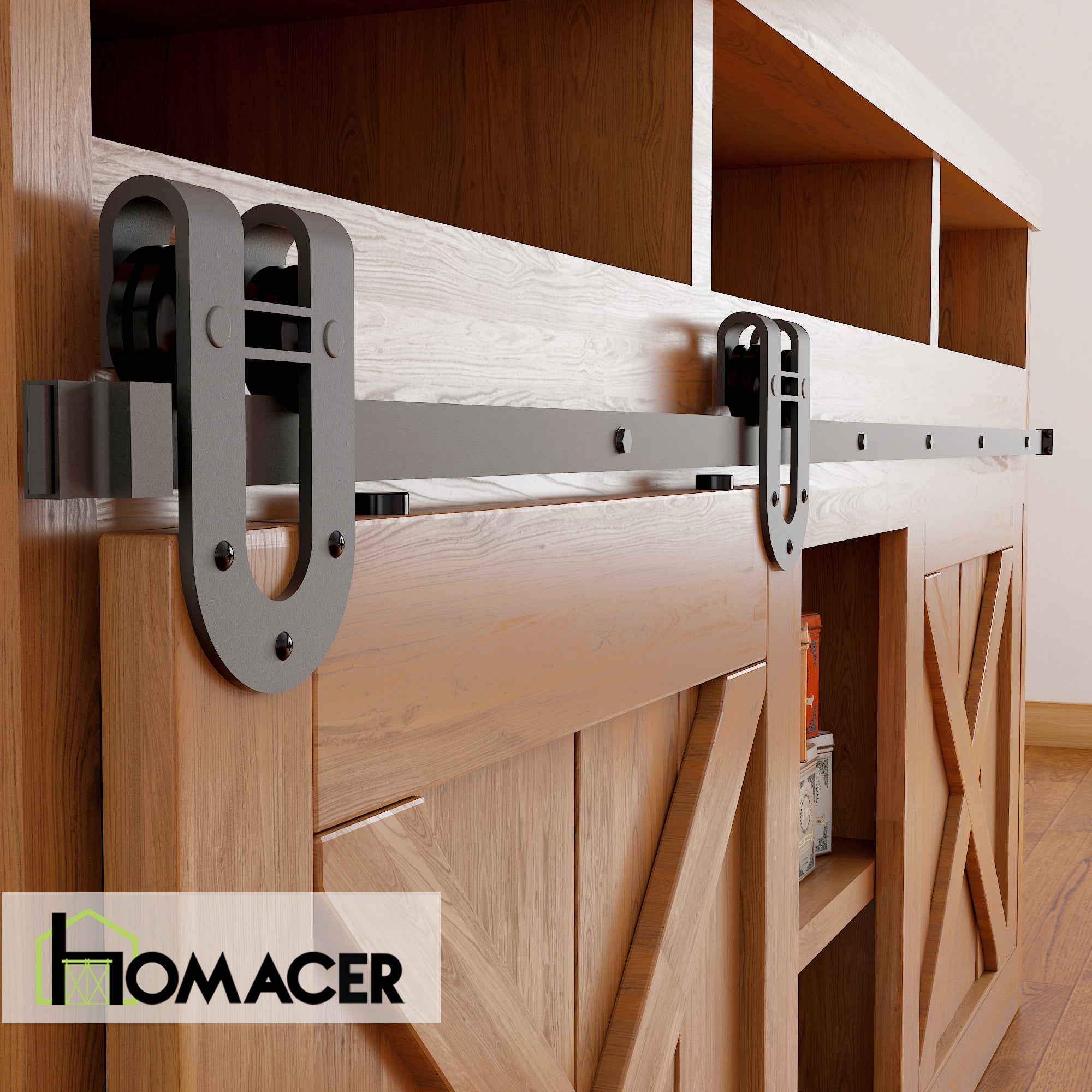 mini horseshoe sliding door kit