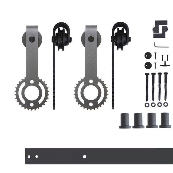 durable non-bypass sliding barn door hardware
