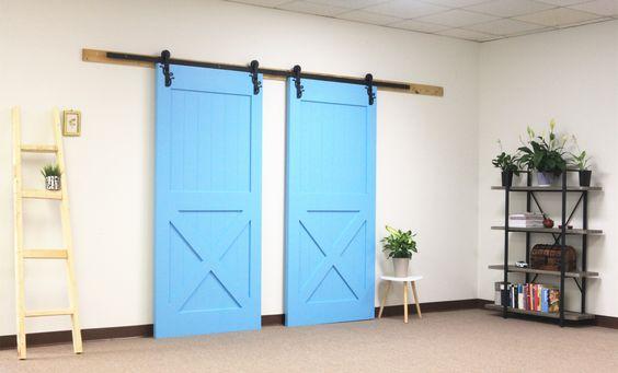 Non-Bypass Sliding Barn Door Hardware Kit - Twig Design Roller