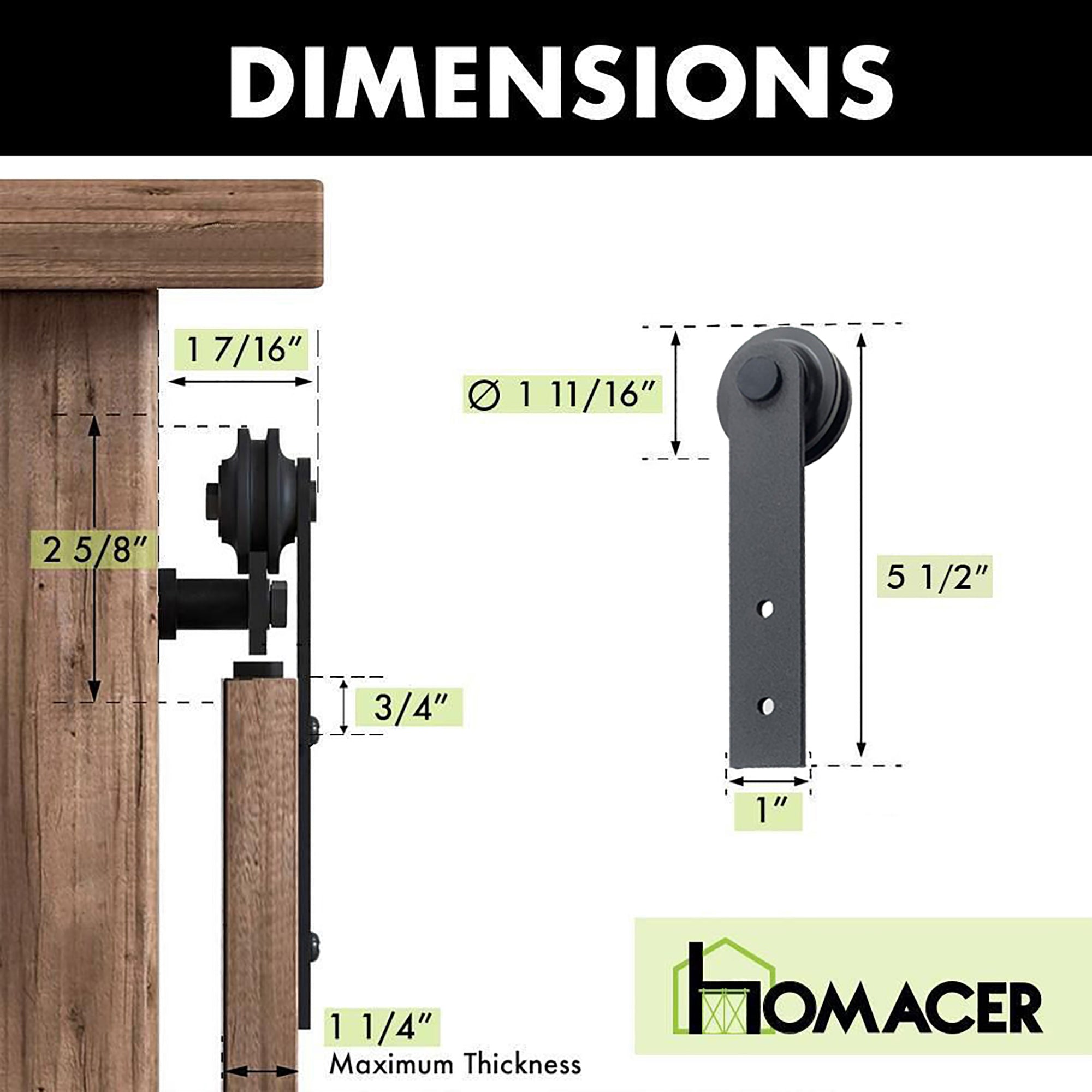mini straight sliding door kit