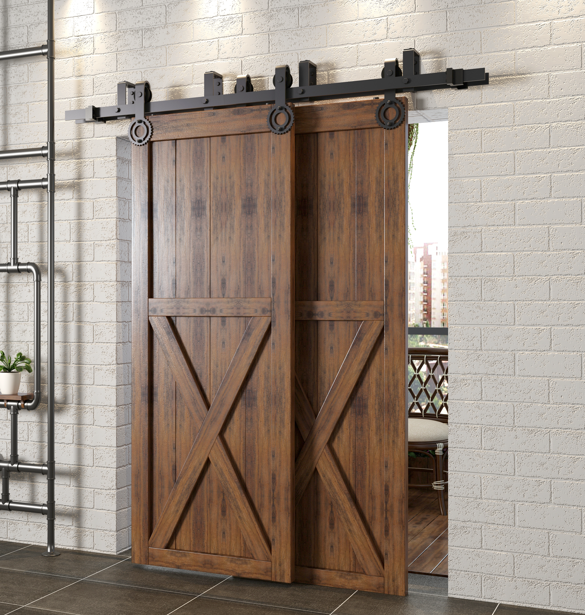 gear roller door hardware