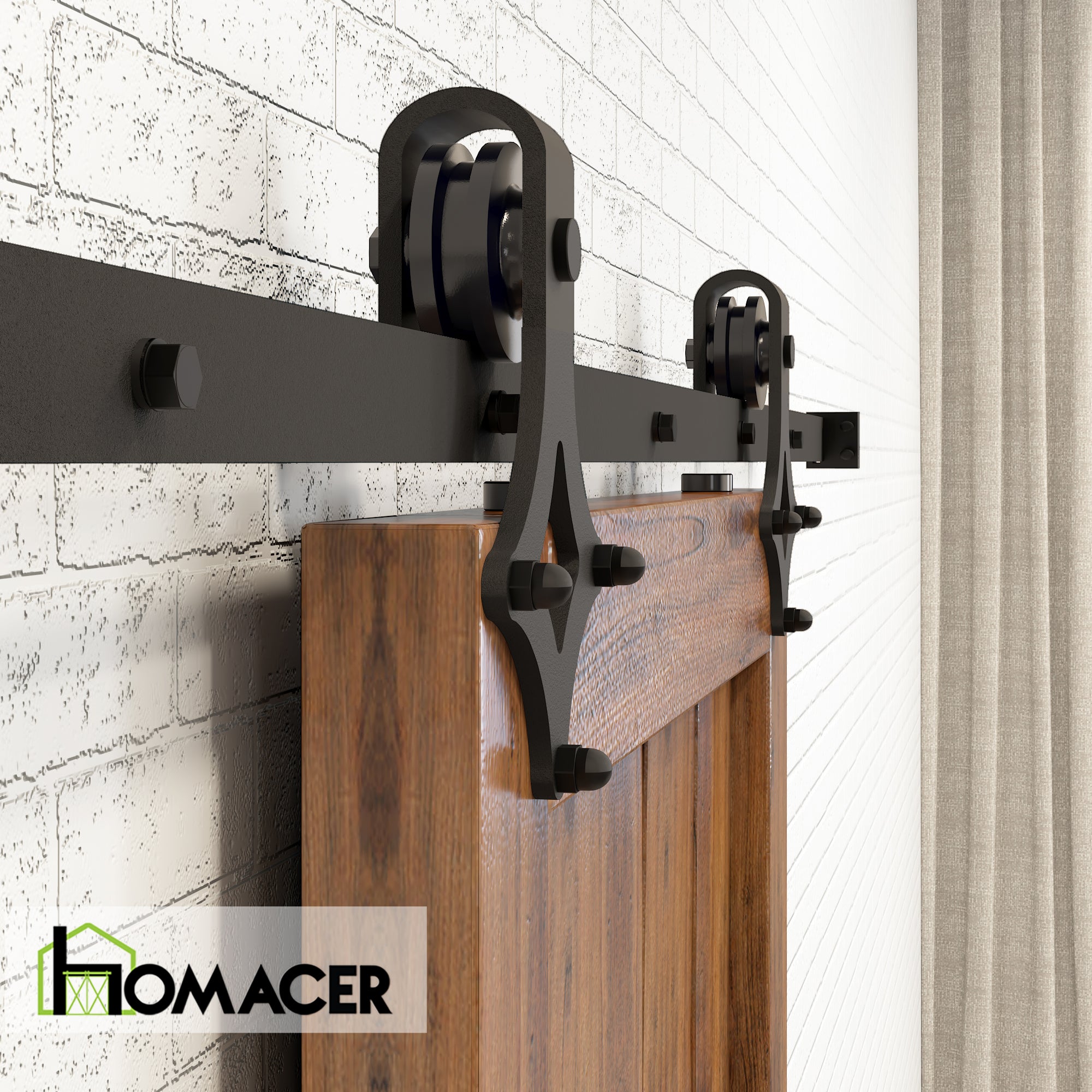 barn door black hardware diamond roller